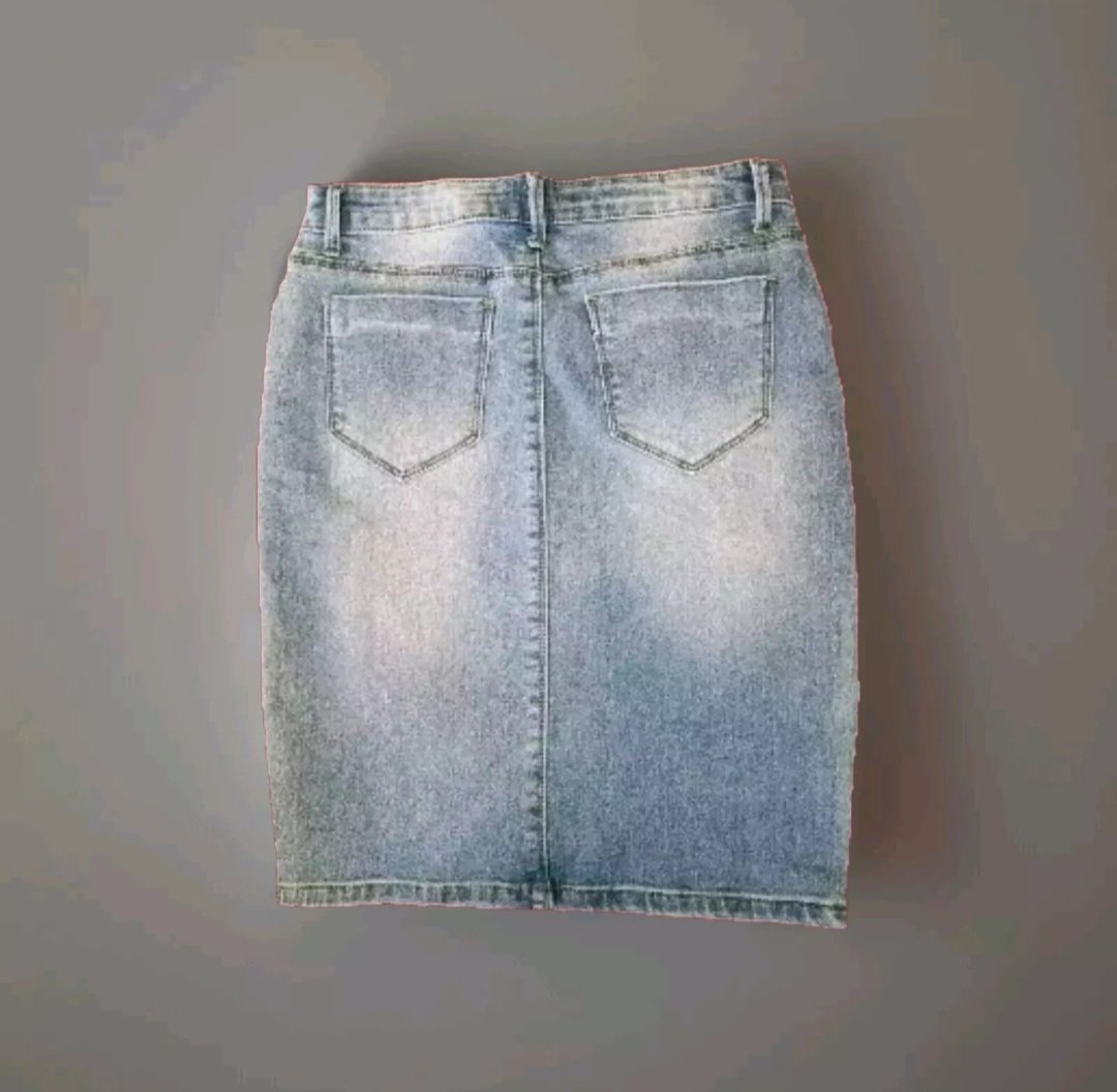 Womens Banjul Denim Studded-look Skirt, Size Small