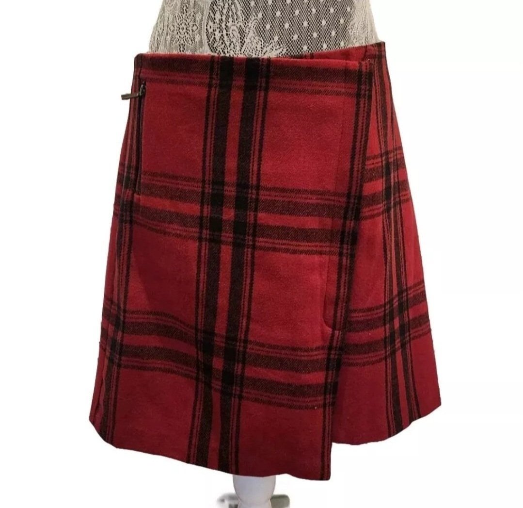 Cynthia Rowley Twill Plaid Skirt - Size 8