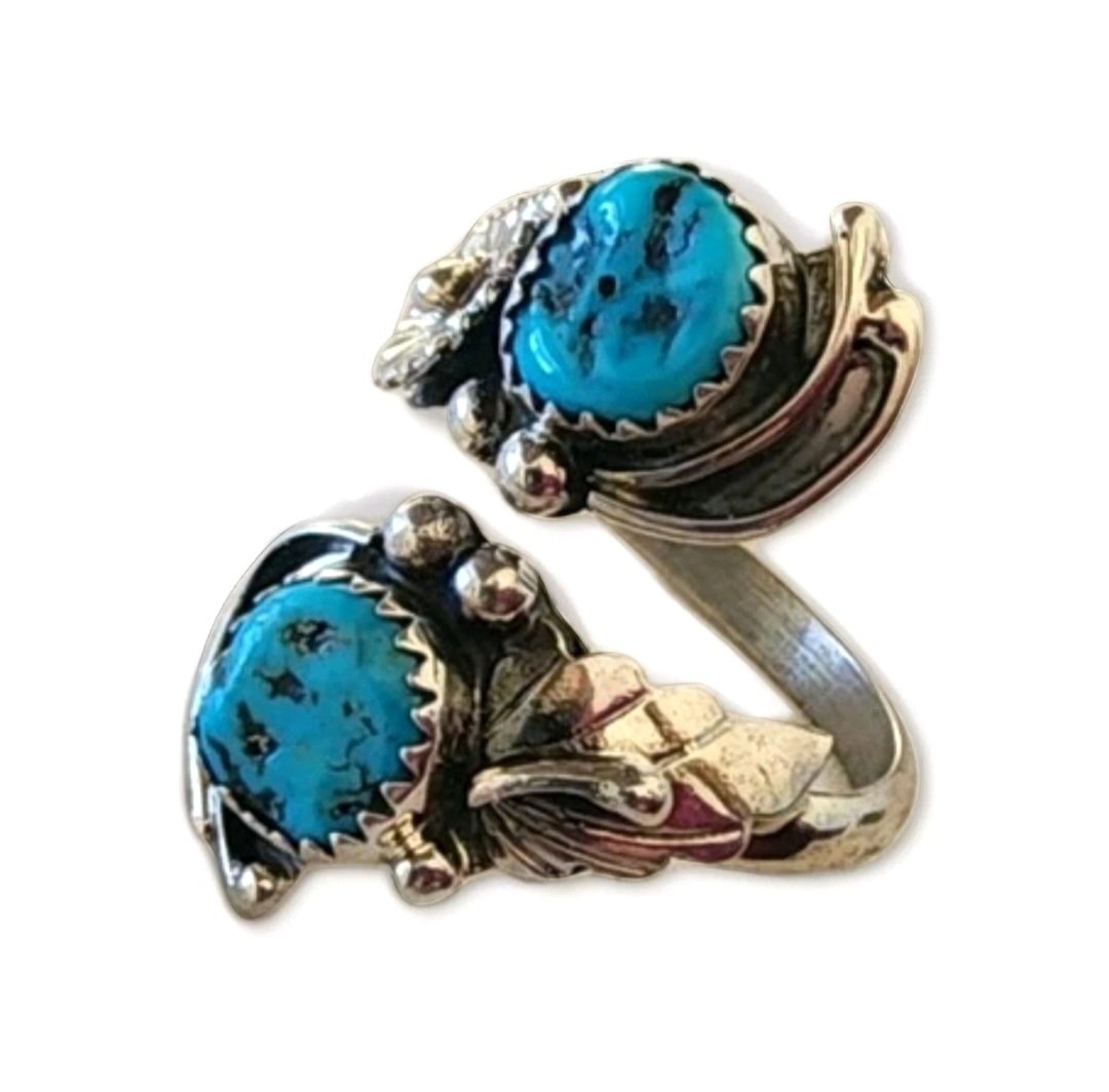 Navajo+John+Delvin+Signed+Vintage+SS+Kingman+Turq+Ring.+-+4..jpg