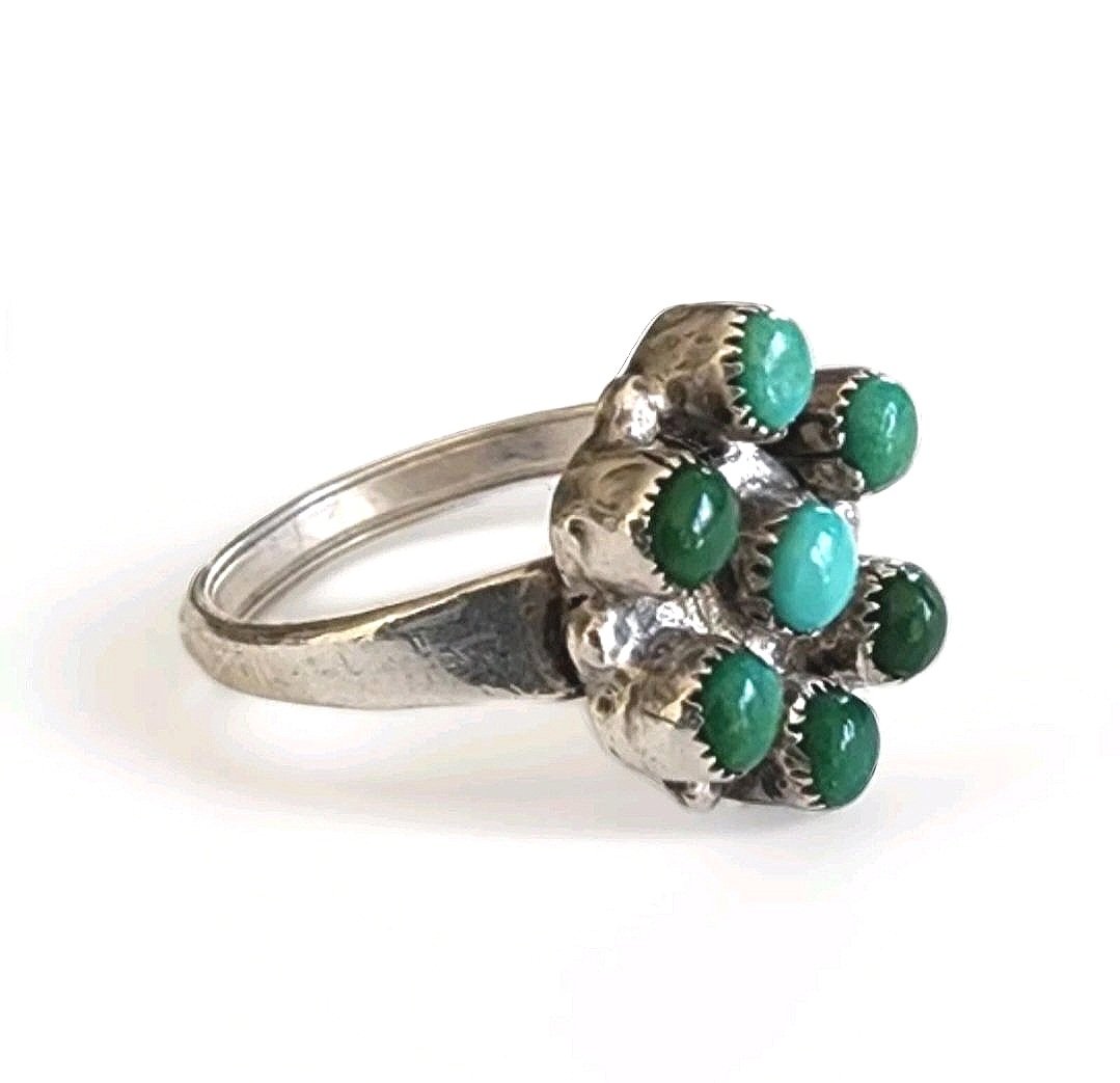 Vintage+Navajo+Petit+Point+Sterling+Silver+Snake-eye+Turquoise+Ring+Sz+6.5+_+3+.jpg