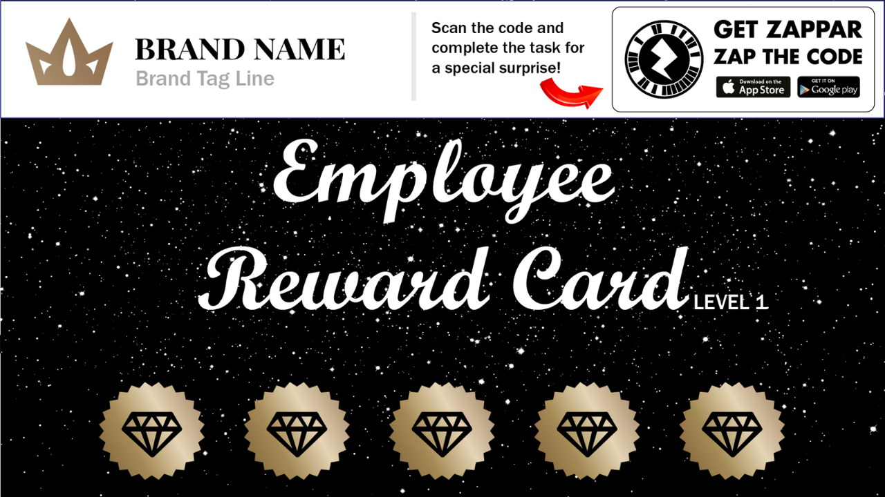 Employee Reward Card – Augmented Reality Quiz Card