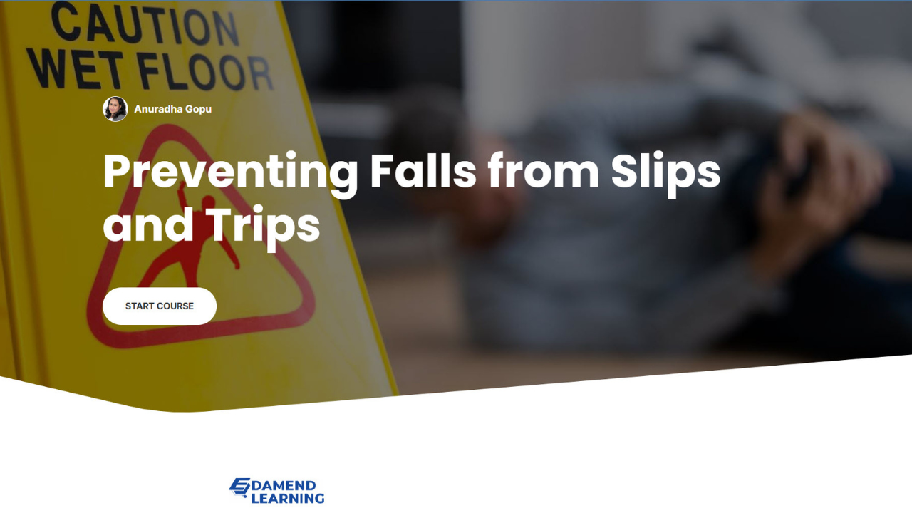 Preventing Falls from Slips and Trips - Articulate Rise Course