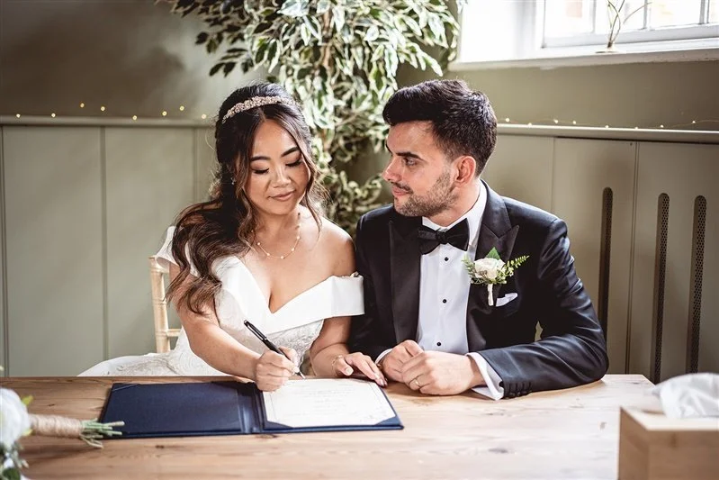 Bride and Groom at The Secret Garden - Ashford - Kent