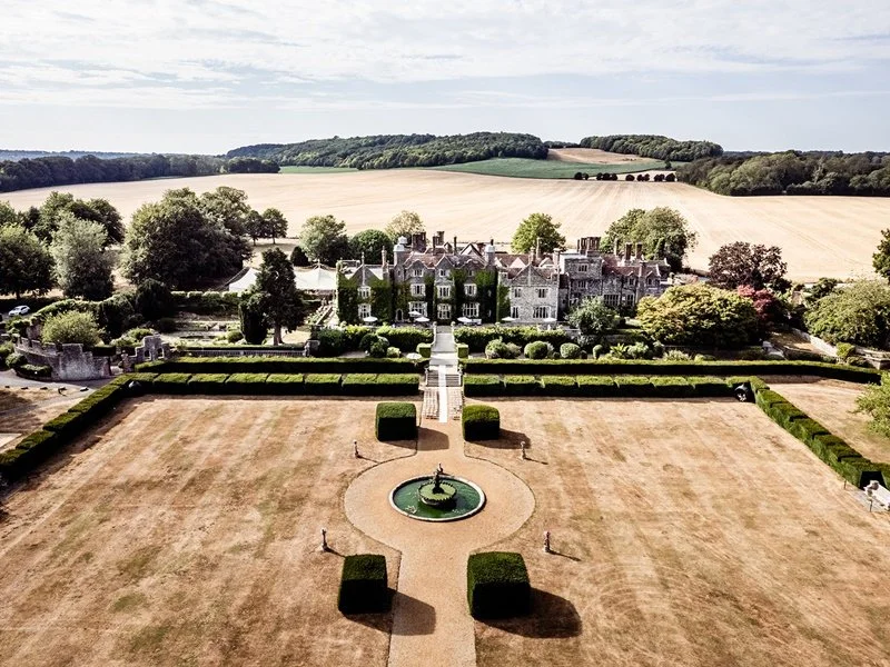 Colour photo from the drone of Eastwell Manor