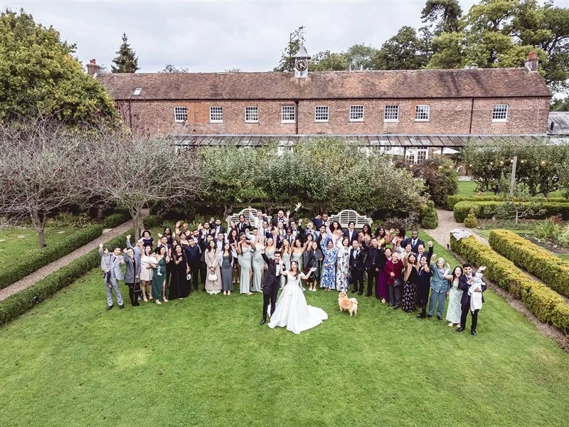 Drone shot of a Group photo The Secret Garden - Ashford - Kent