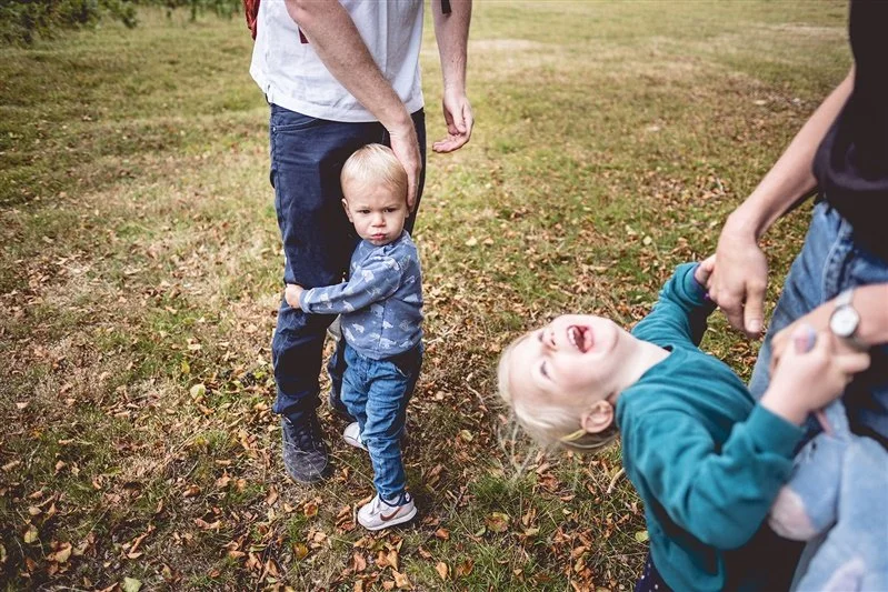 Colour photo of a FAMILY HAVING FUN