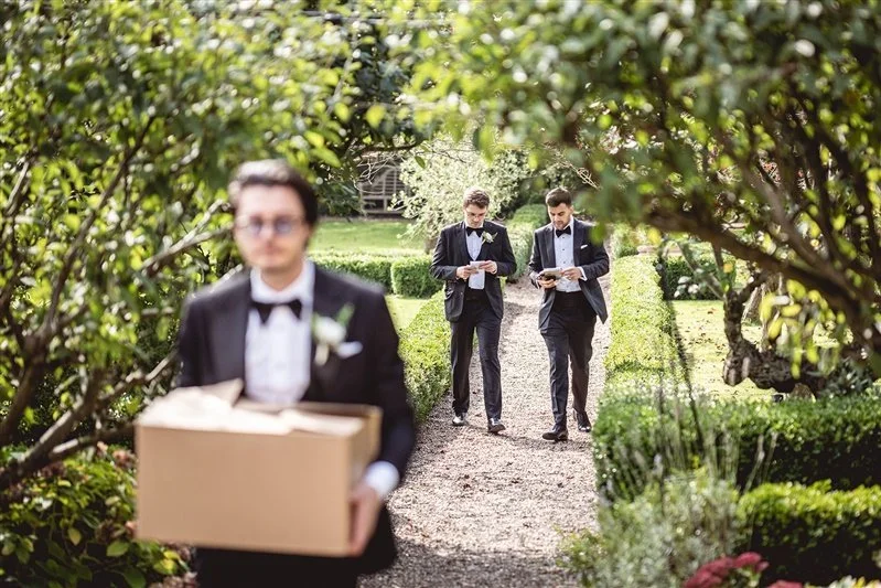 Groom and ushers at The Secret Garden - Ashford - Kent