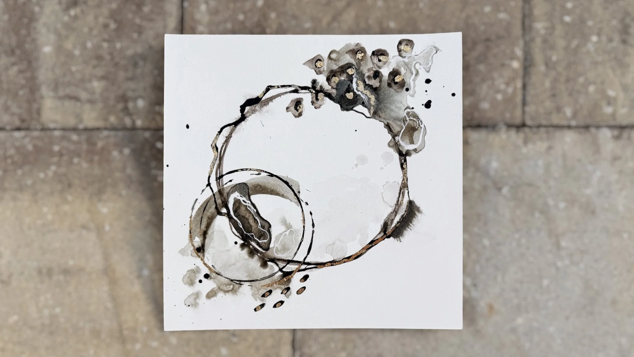 Ethereal Abstract with India Ink and Foil TikTok LIVE 07 Replay