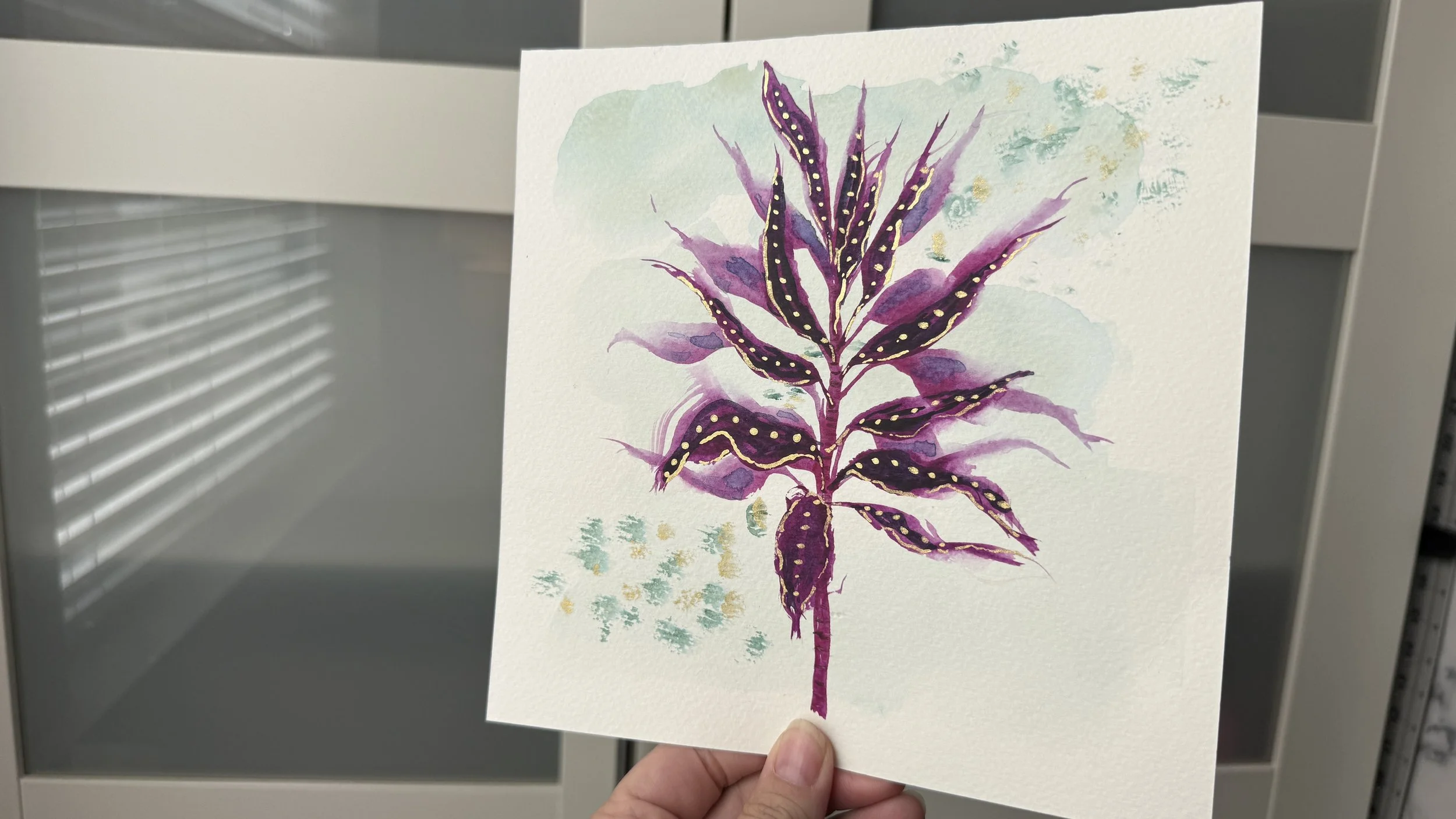 Watercolor Cordyline Abstract TikTok LIVE 26 Replay
