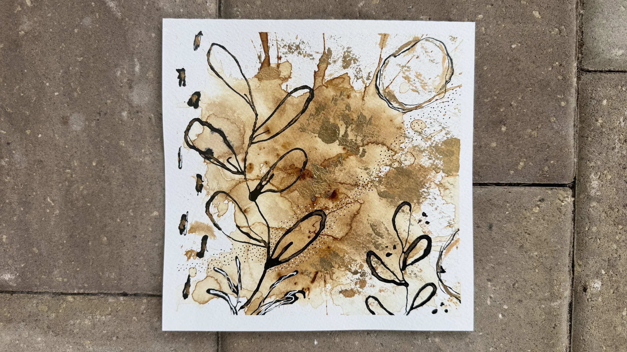 Painting with Instant Coffee - Mixed Media TikTok LIVE 31 Replay