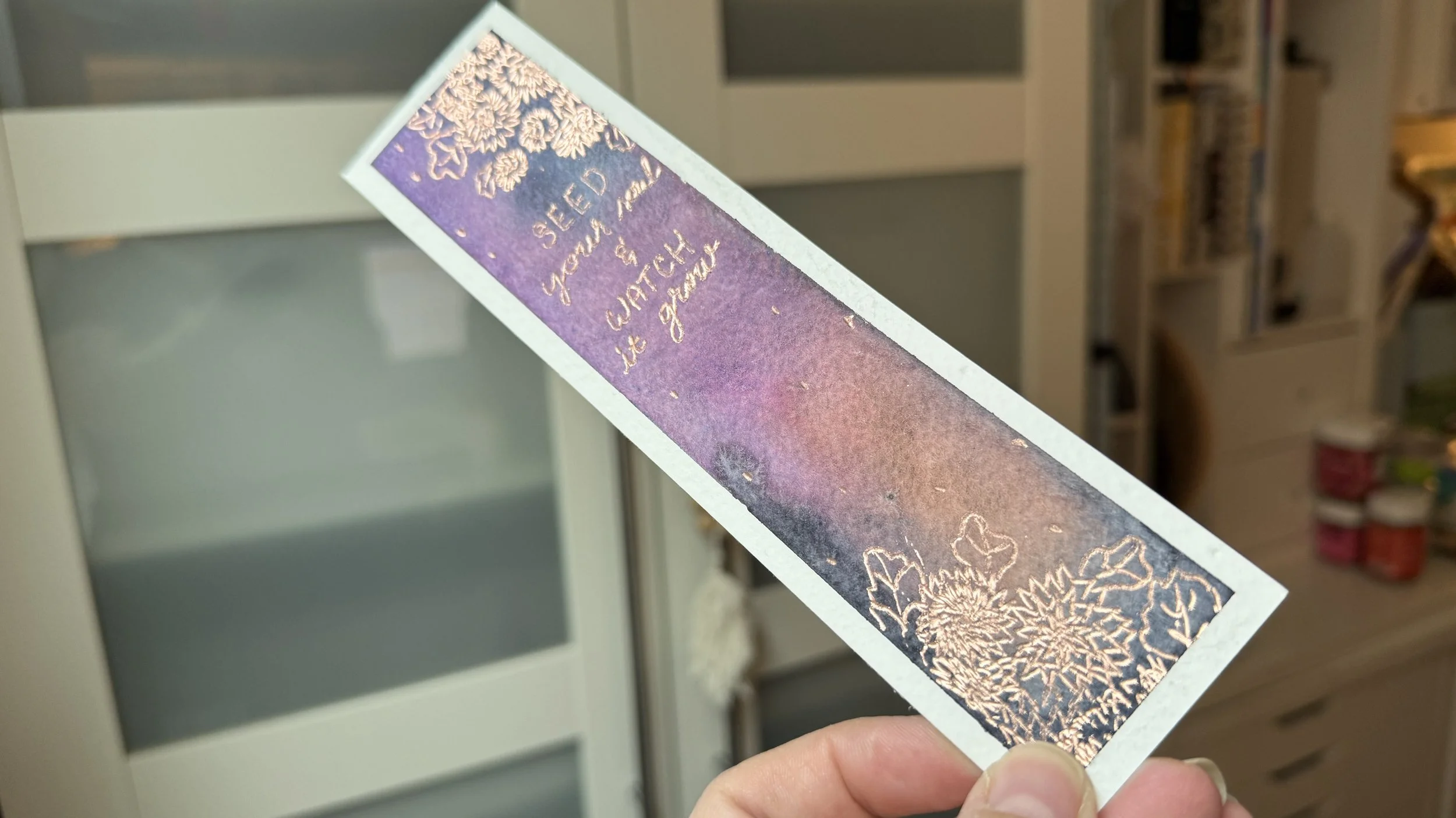 "Seed Your Soul and Watch It Grow" Bookmark with Foil Quill Pens TikTok LIVE 42 Replay
