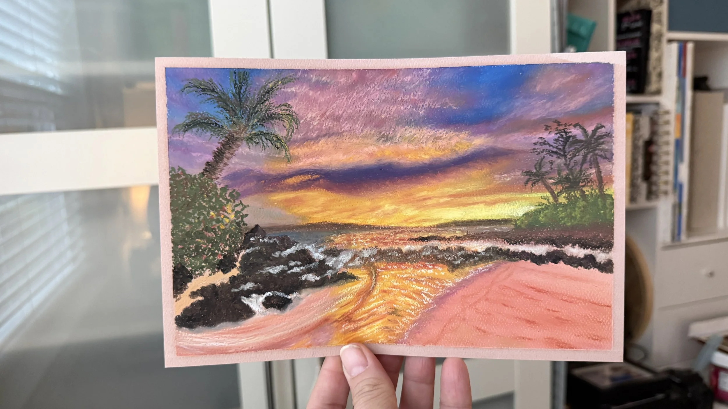 Part 10 TikTok LIVE Hawaiian Sunset Glow Oil Pastel Paint With Me Replay 