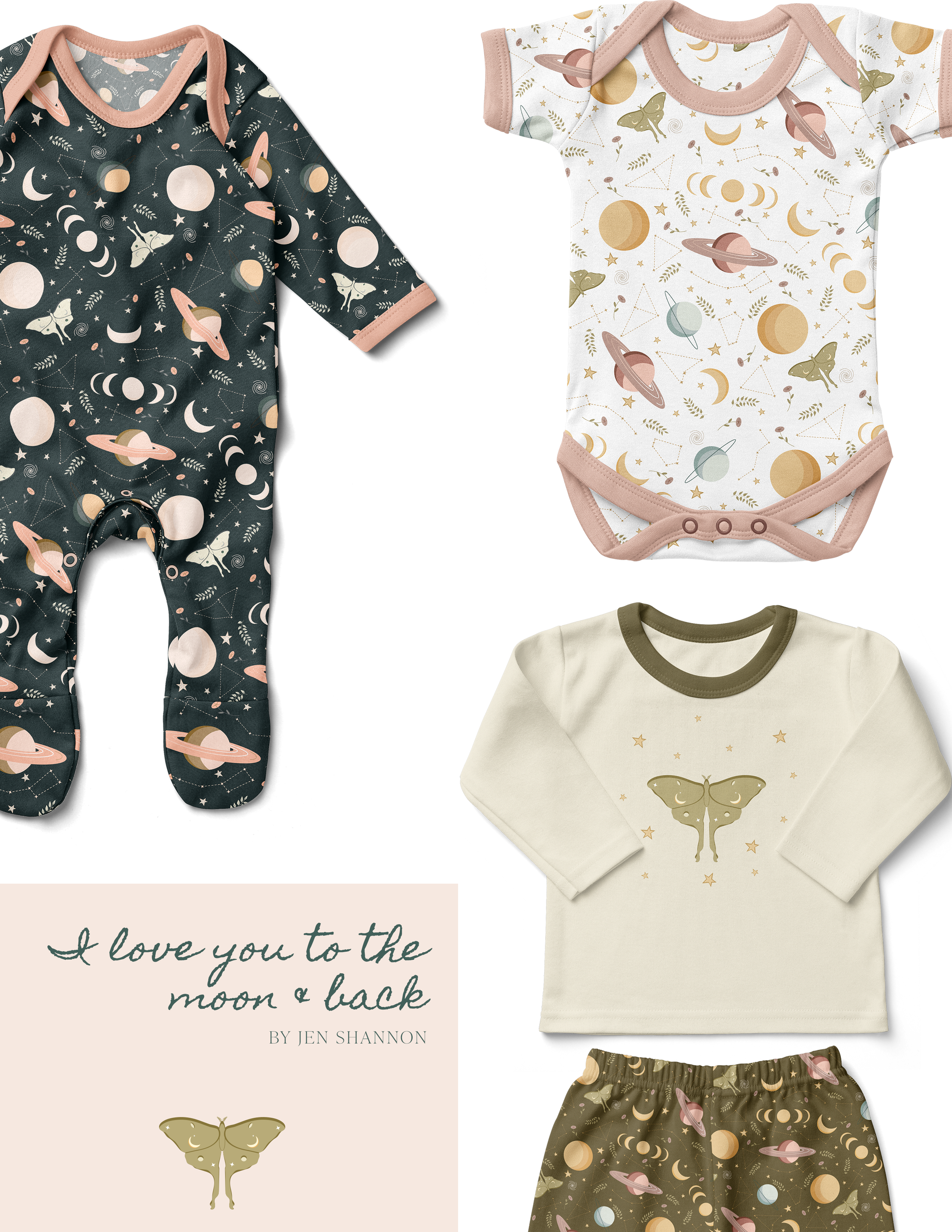 I Love You To The Moon and Back by Jen Shannon Surface Pattern Lookbook Cover.png