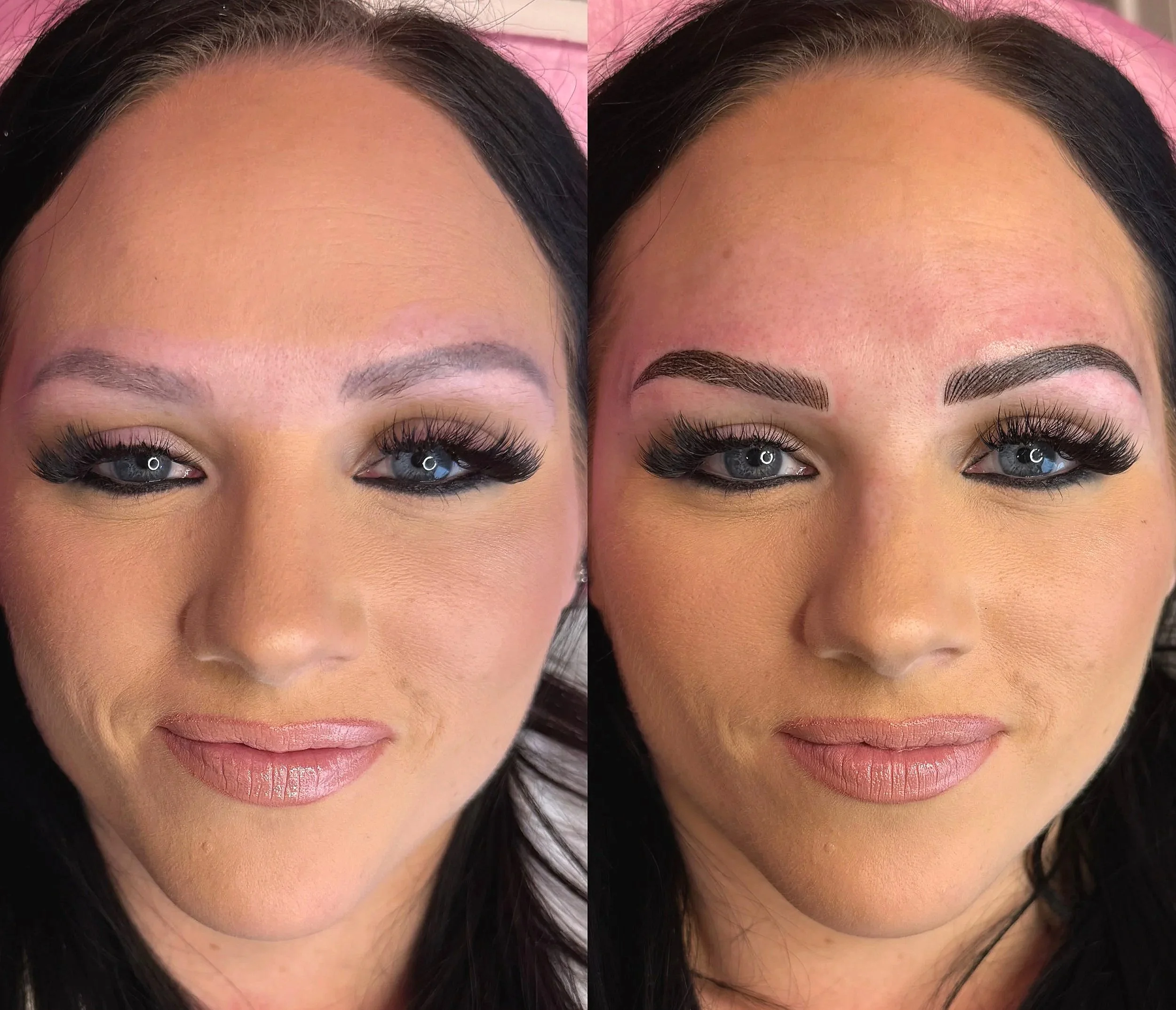 old faded microblading touched up