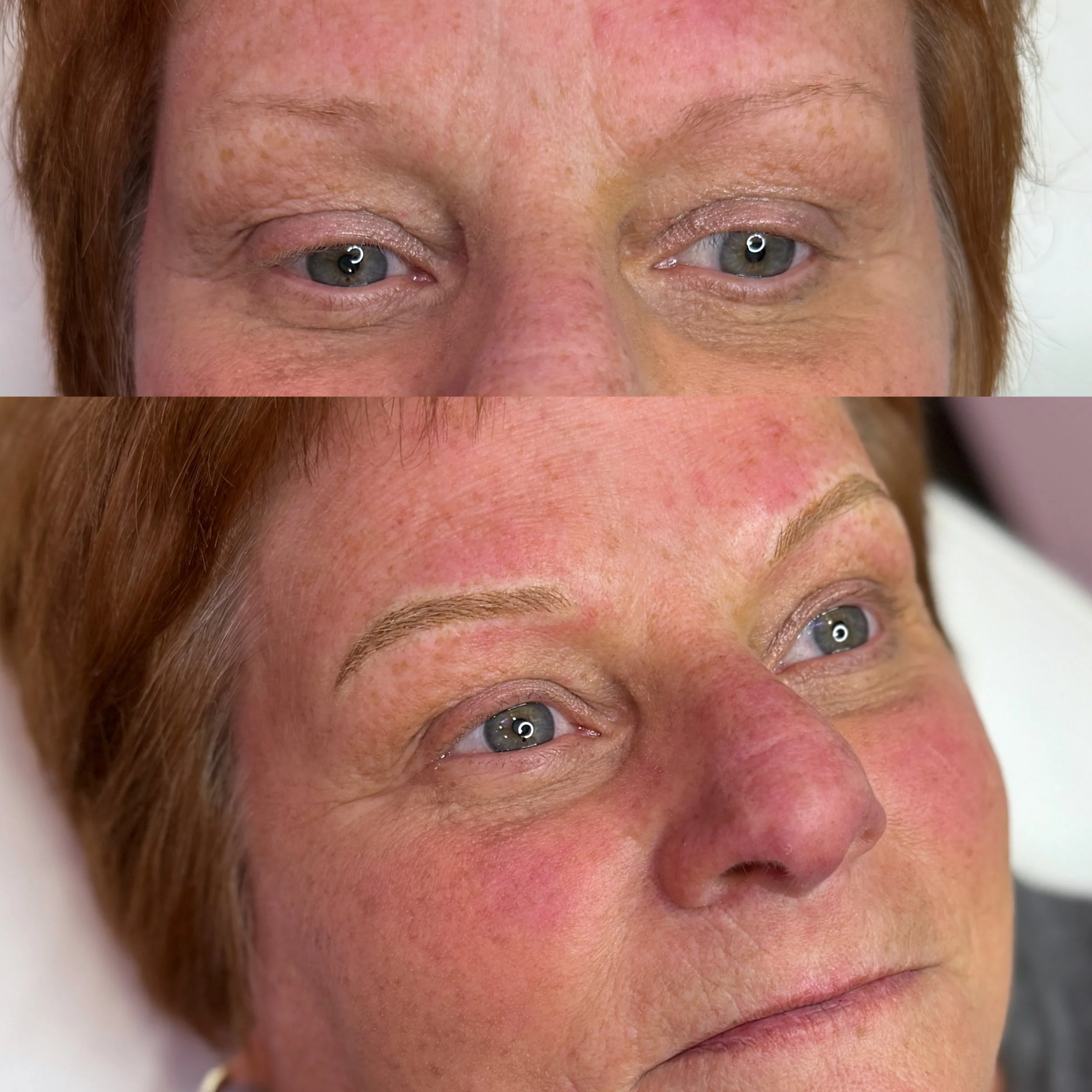 natural microblading results on older skin