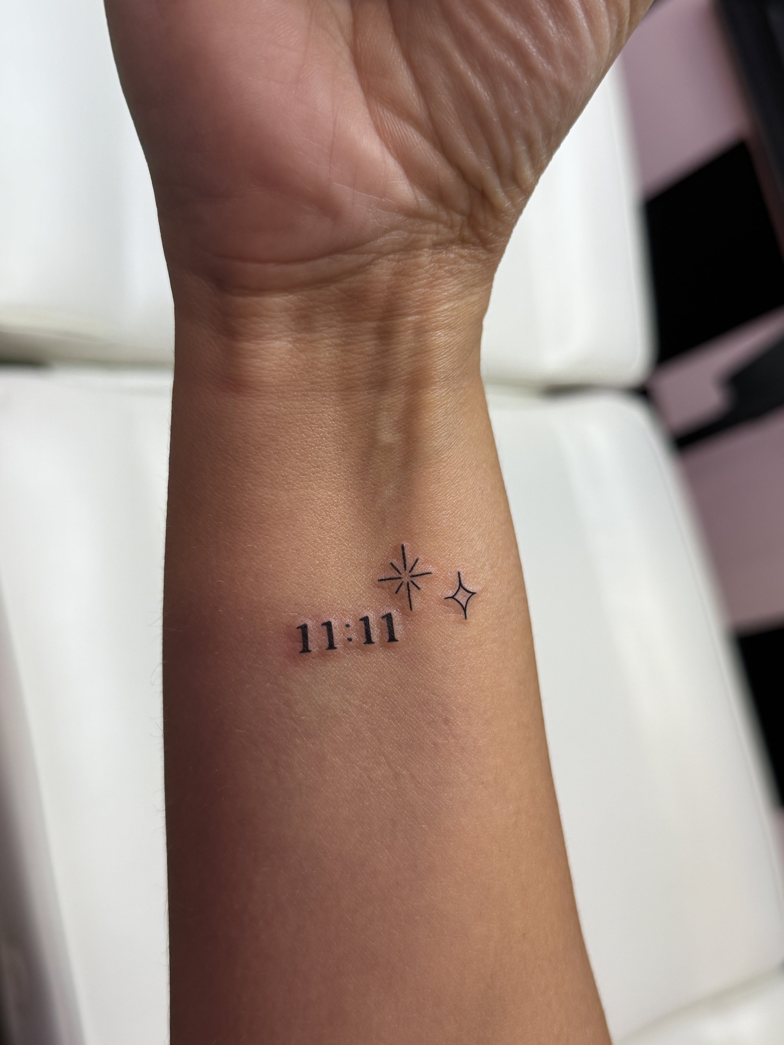 angel number tattoo, 1111 tattoo