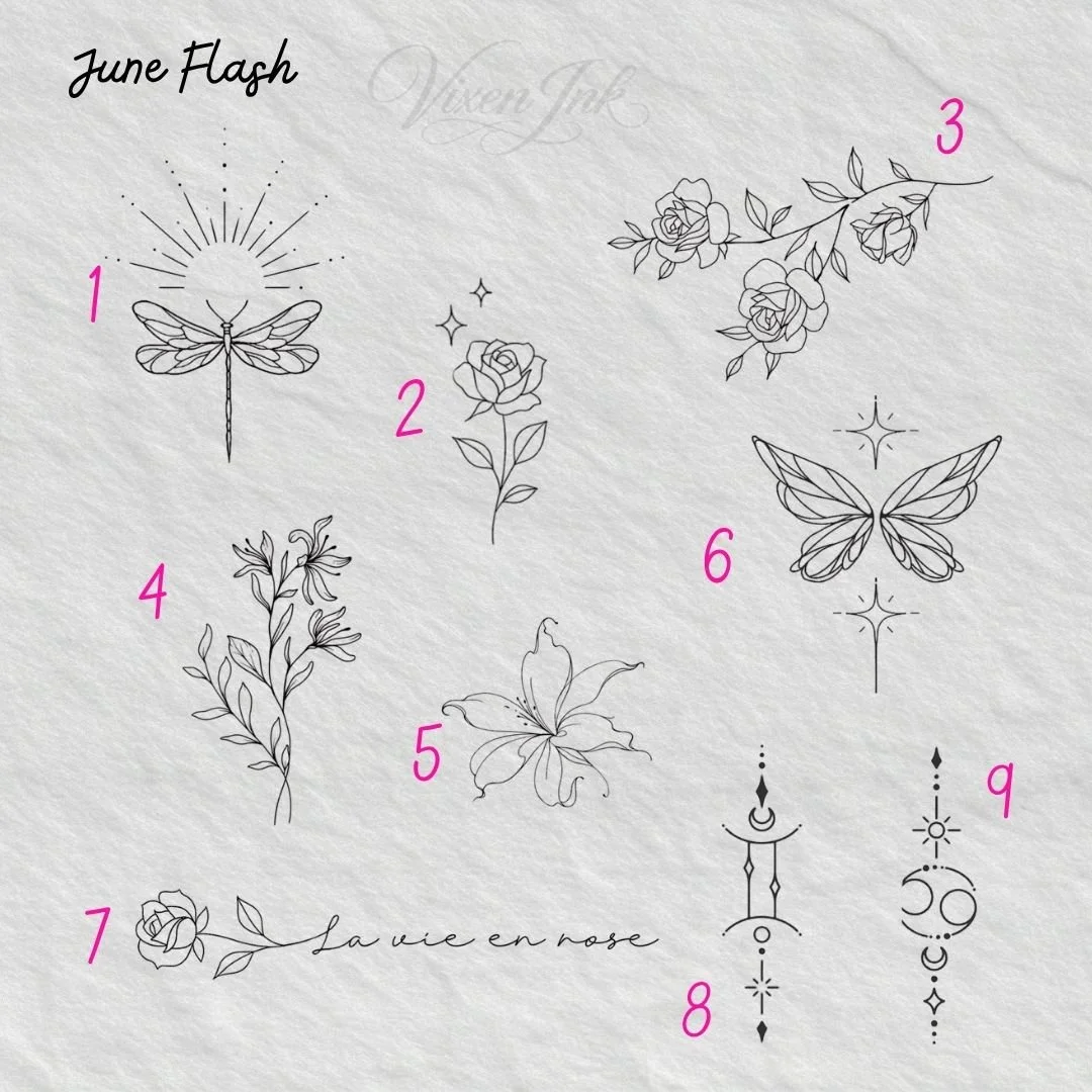 fine line tattoos, rose tattoos, summer tattoos, feminine tattoos