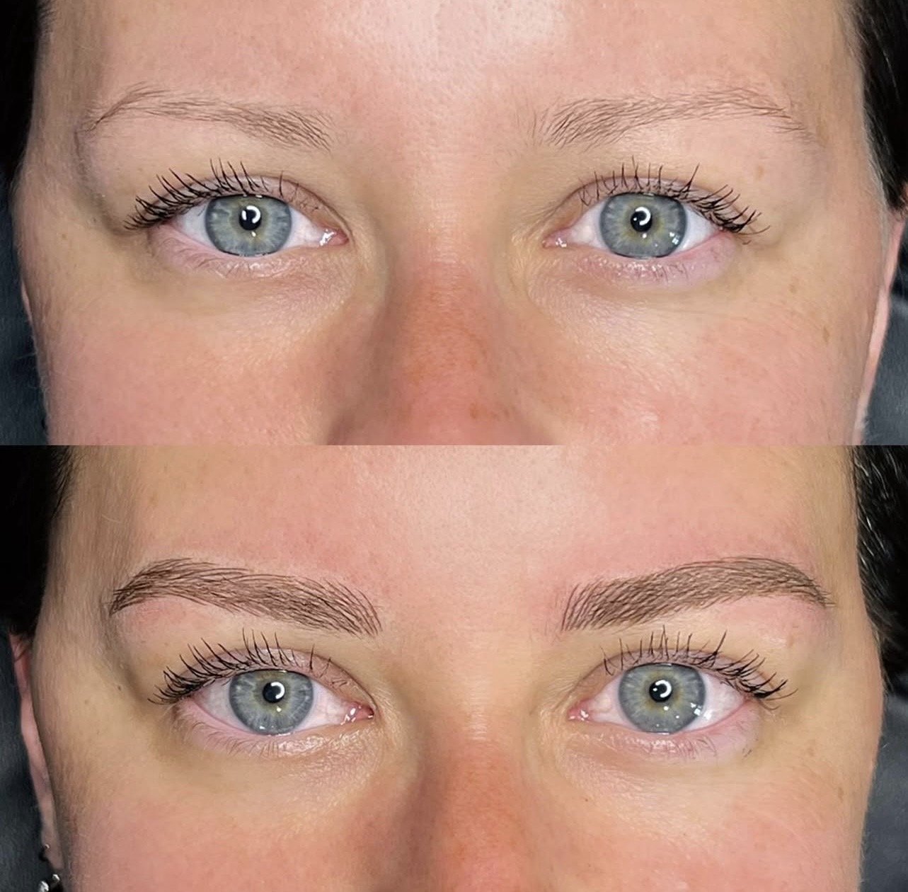 Light, airy microblading strokes for clients wanting an effortless, no-makeup look.