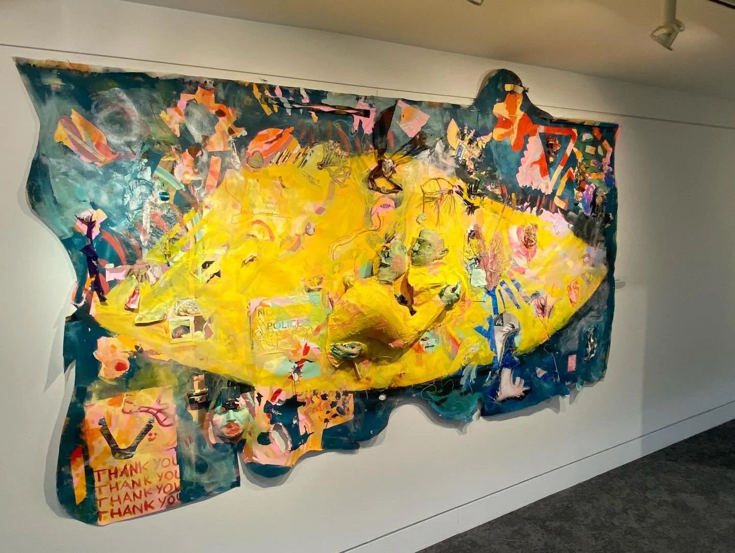 KNOWING and UNKNOWING is now fully hung in the Lewis Gallery at @portlandpubliclibrary! We hope you stop by and check out this all trans show 🩵🩷🤍