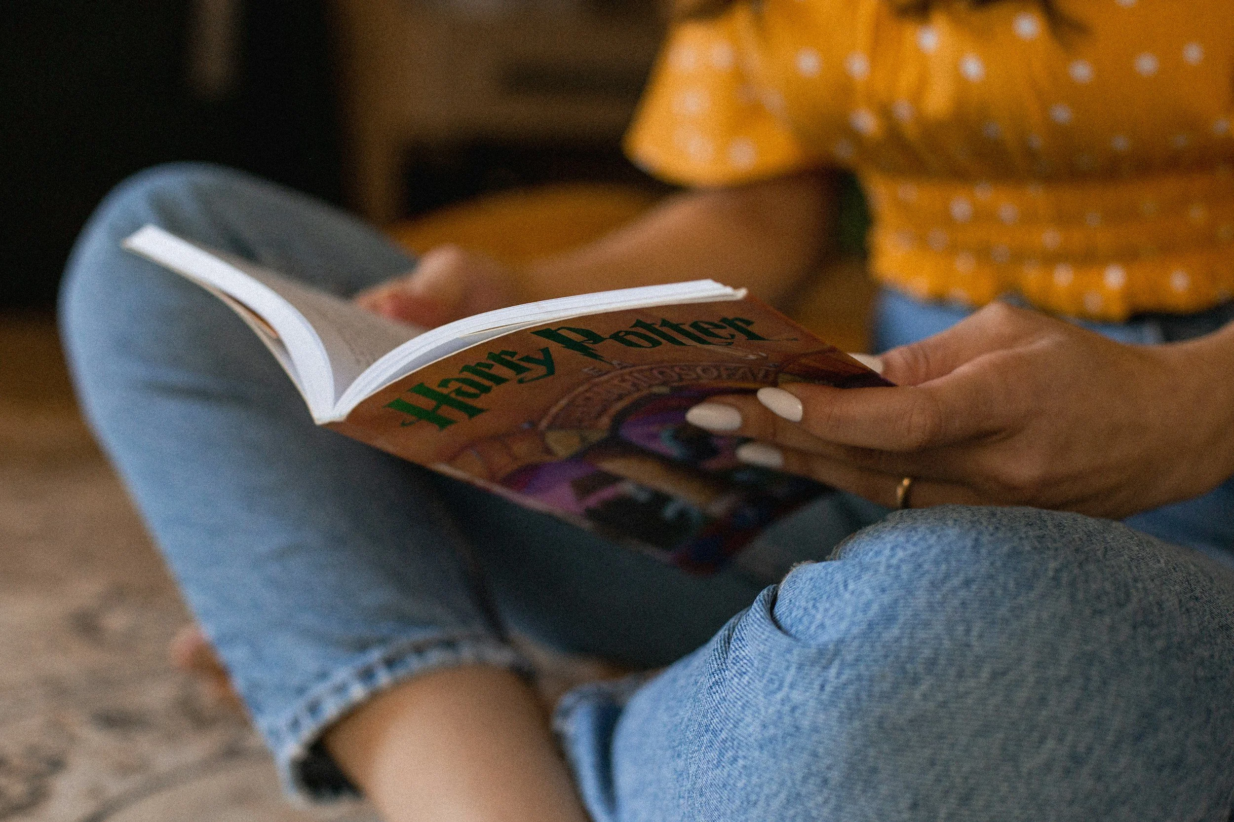 A child reading a book