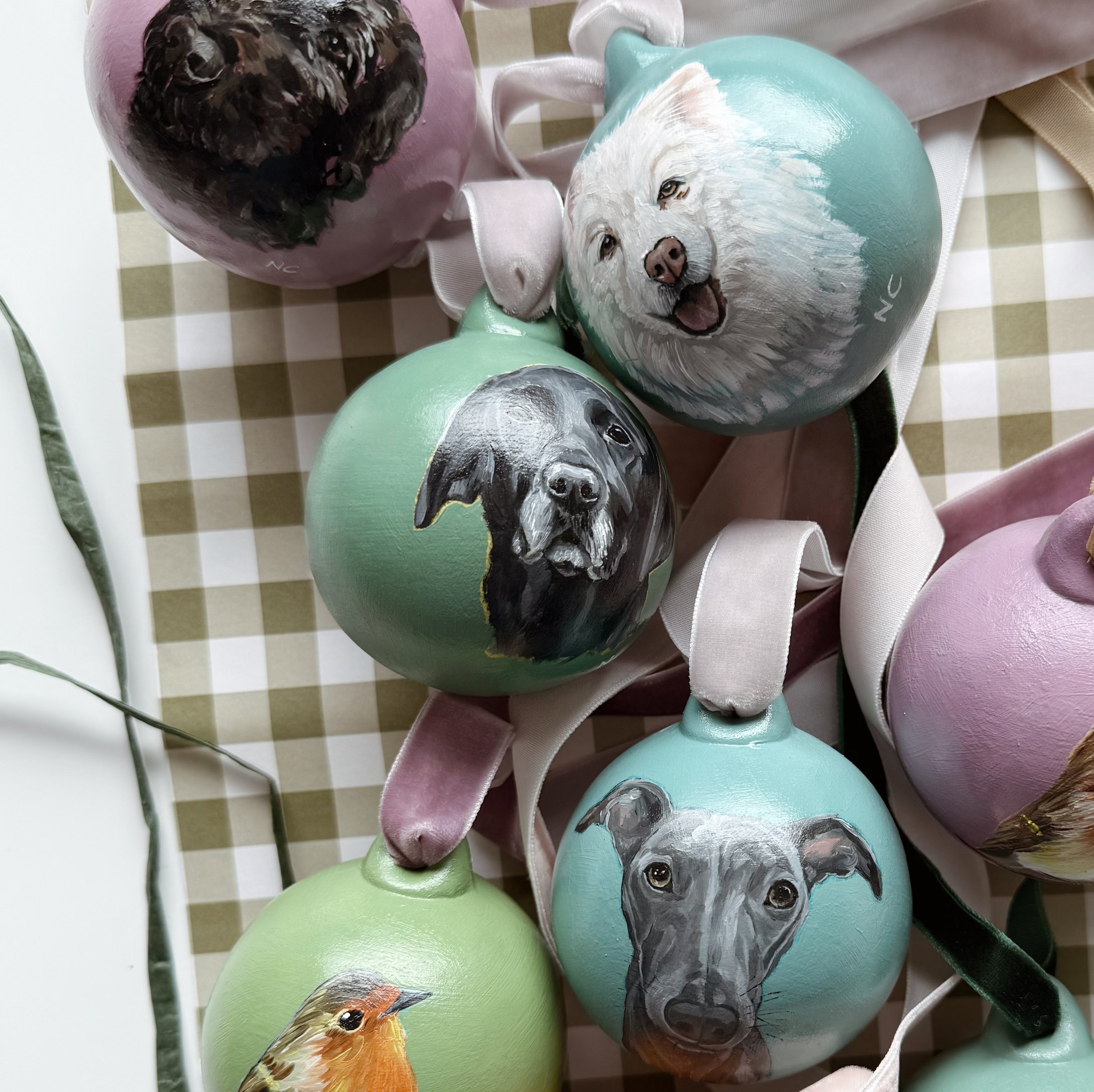 Bespoke hand painted bauble