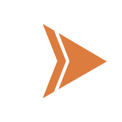 White number 1 next to an orange arrow on a white background.