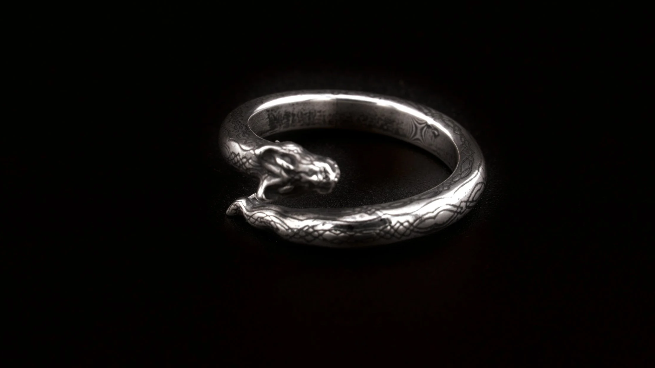 Silver Norse Dragon Ring