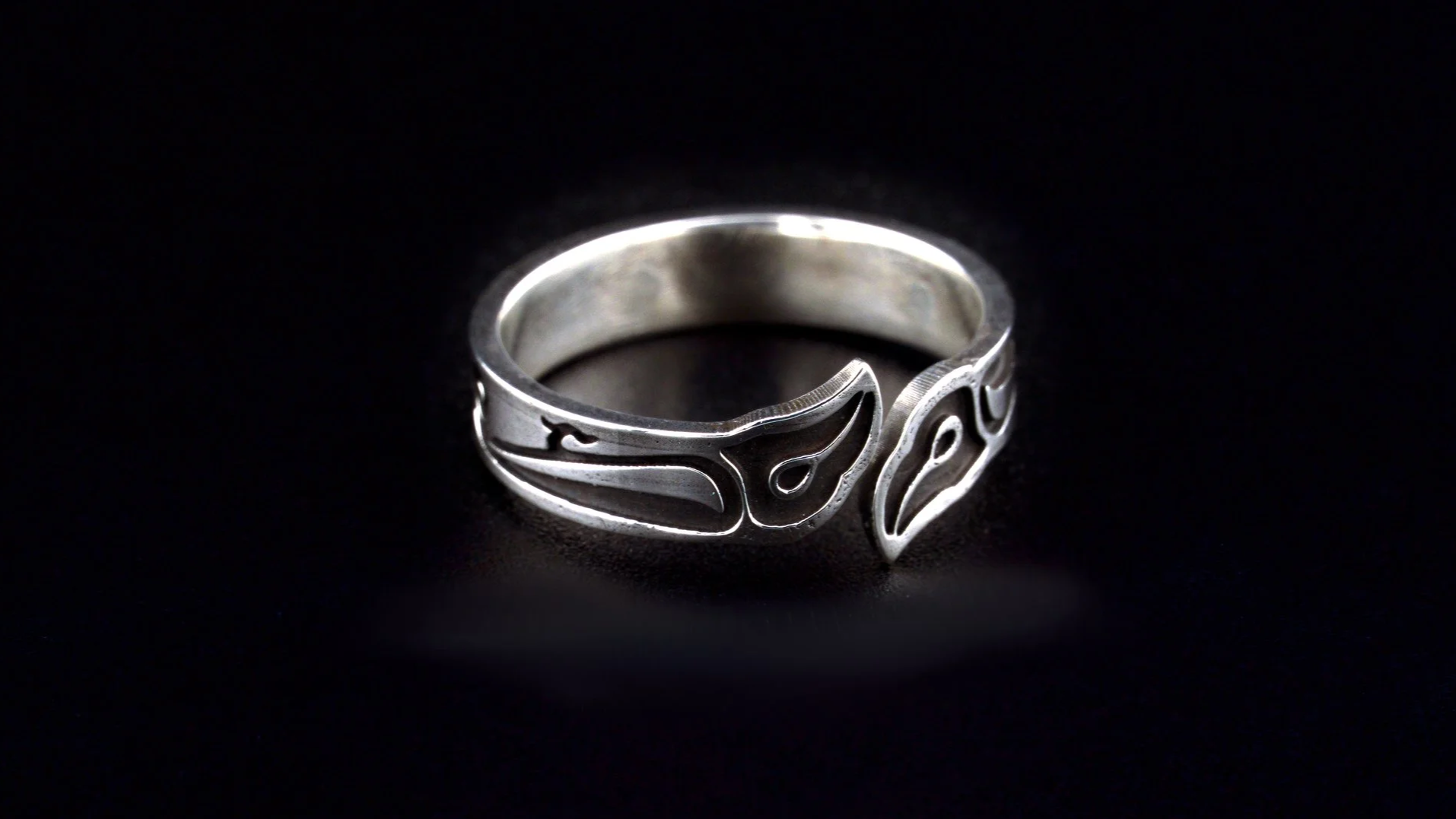 Sterling Silver  Huginn & Muninn Ring