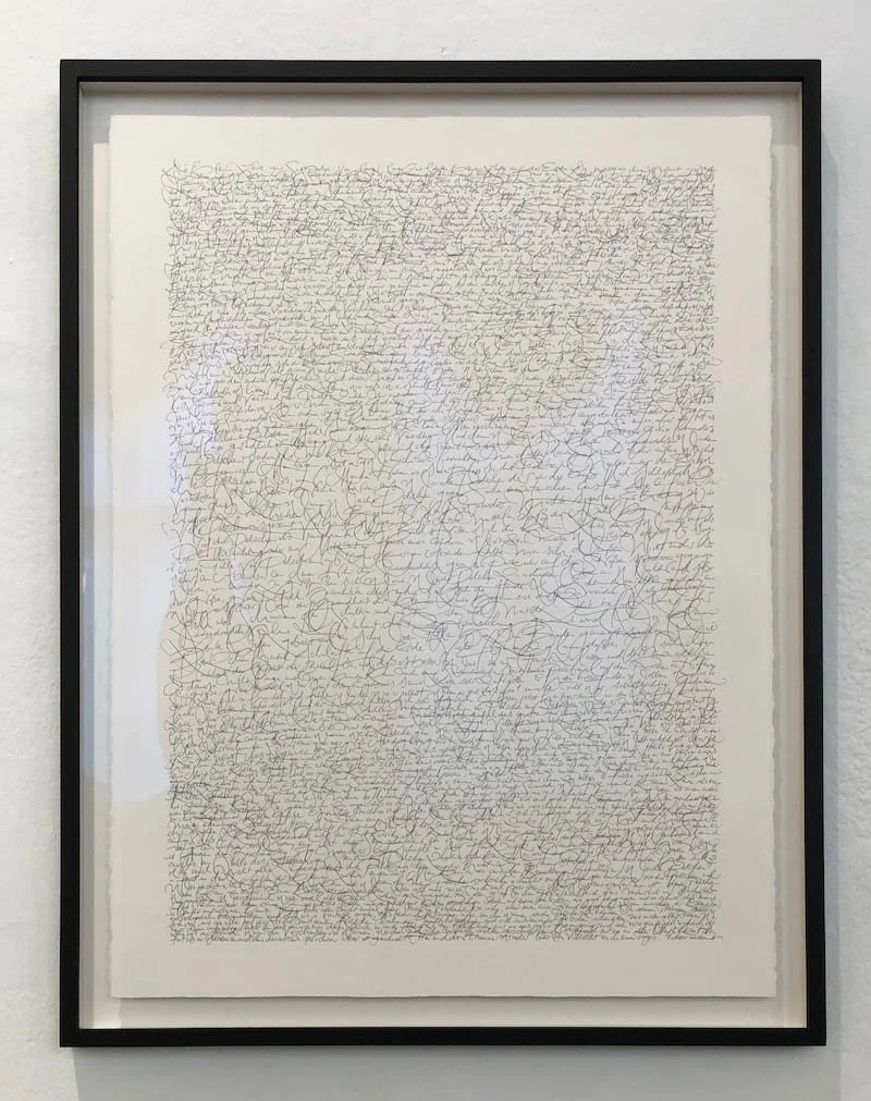 Kalligraphie - Kugelschreiber auf Büttenpapier-die kleinen Leute von Swabedoo