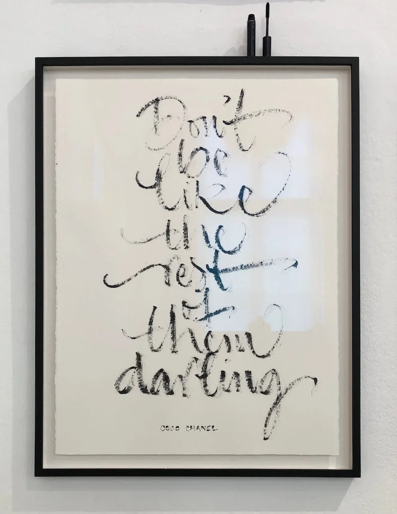 Kalligraphie Coco Chanel Dont be like the rest of them