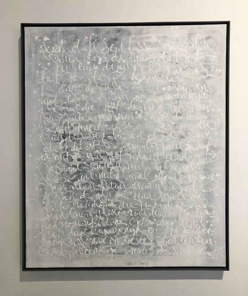 Kalligraphie - Acryl auf Leinwand im Holzrahmen - Dich