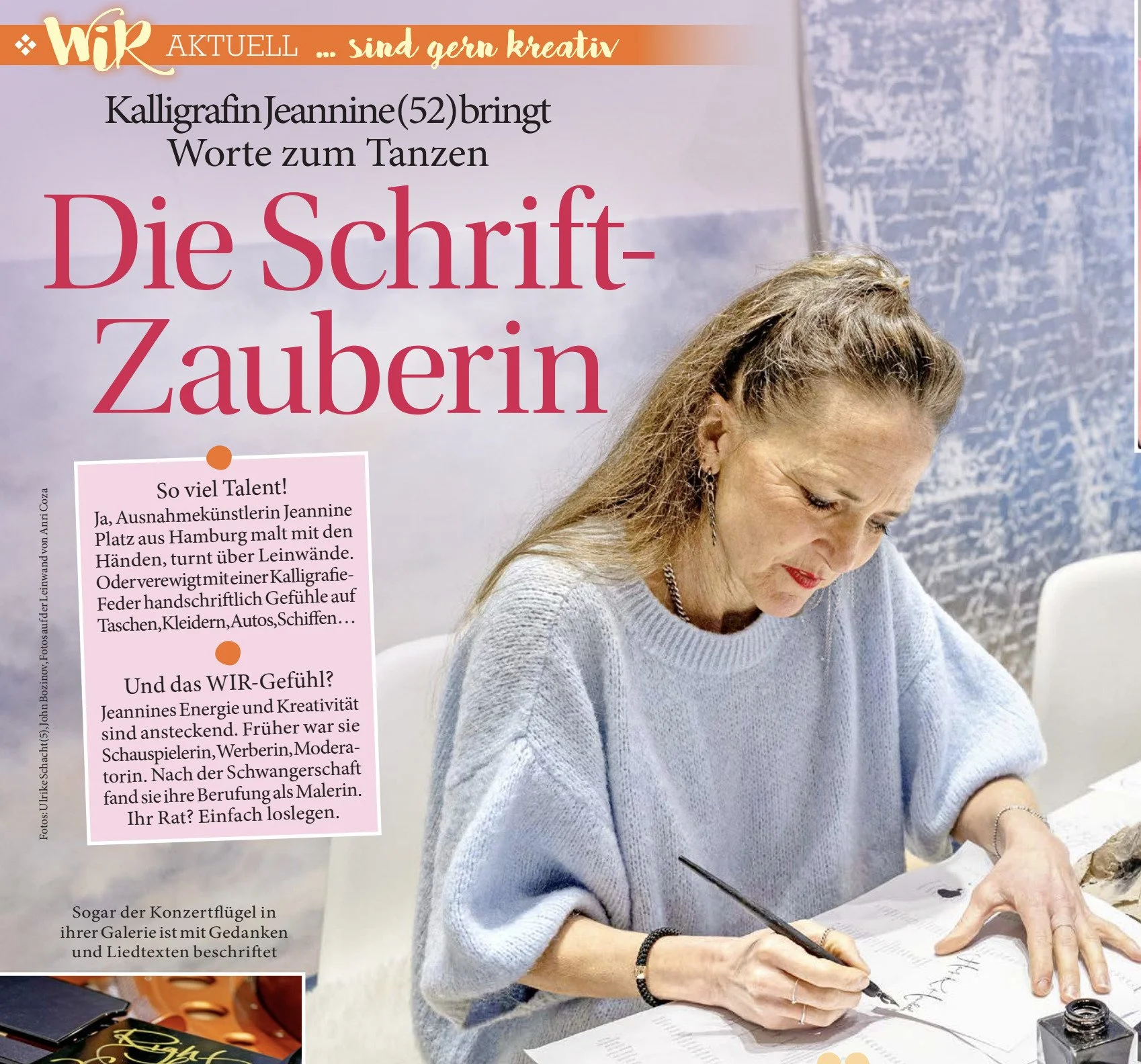 Kalligrafin Jeannine bringt Worte zum Tanzen: Die Schriftzauberin