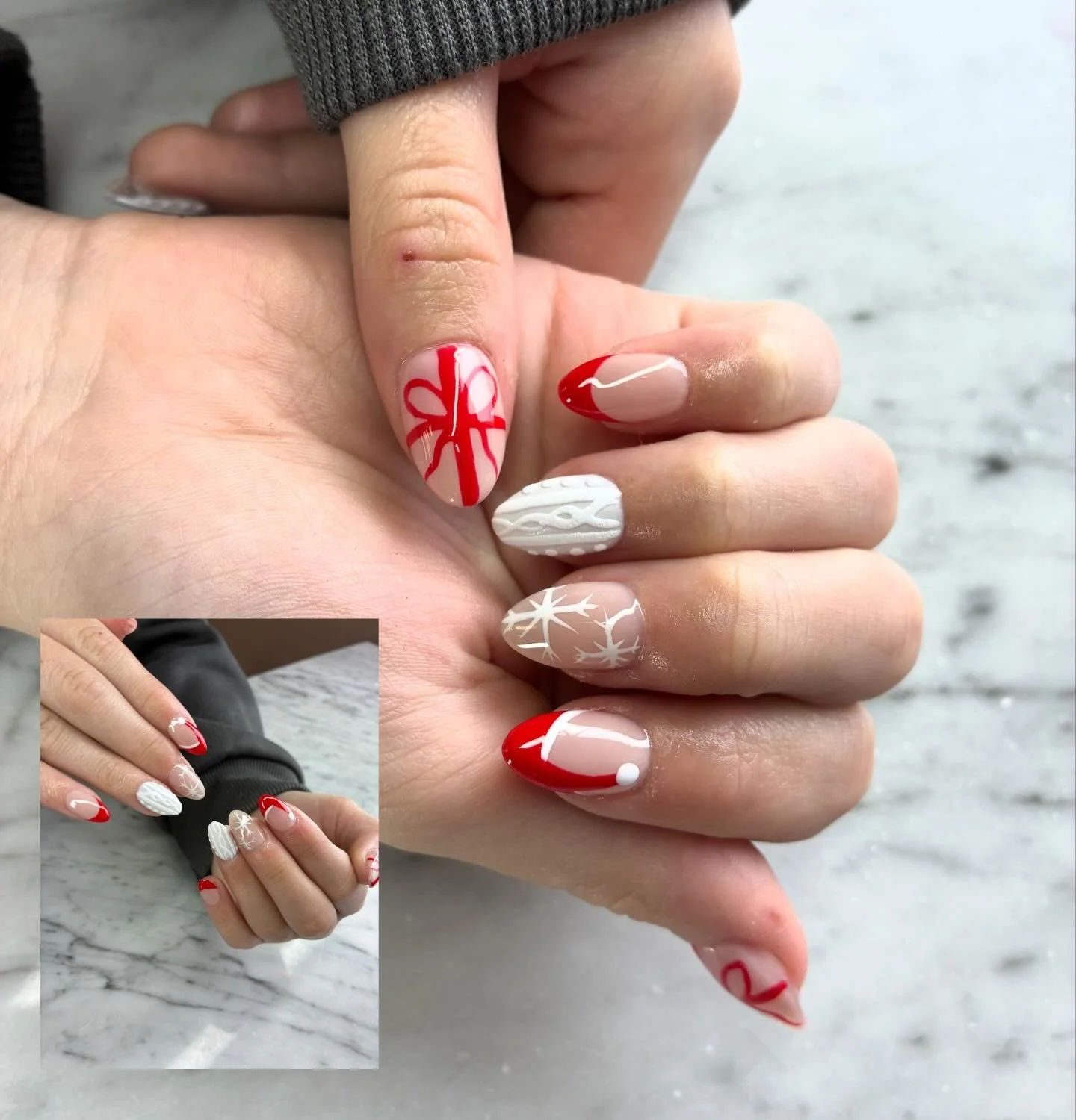 Get your holiday nails done before Christmas!  Appointments are filling fast. 

#gelxnails #fousheespa #holidaynails