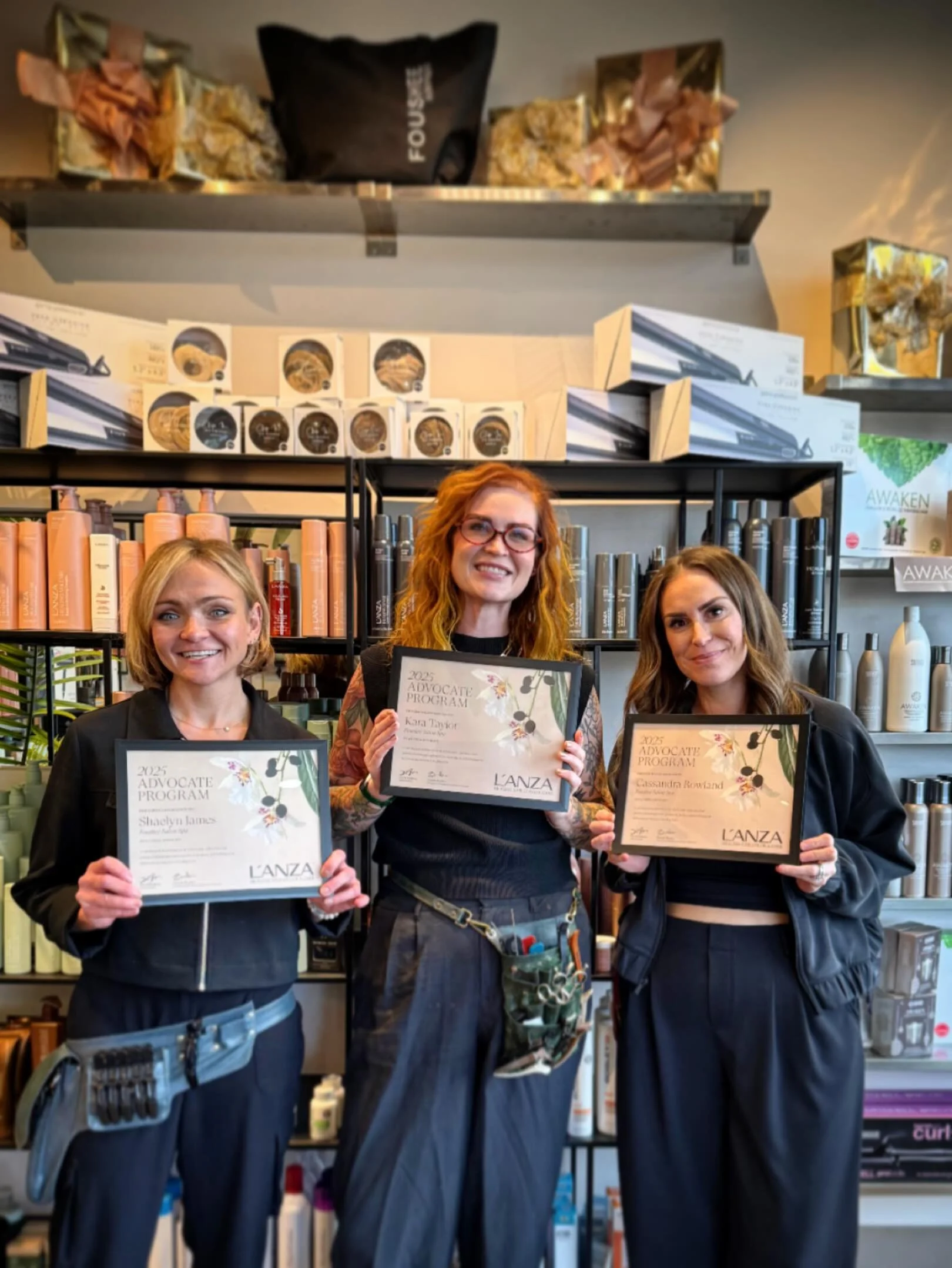 Congratulations to @poshbarber , @shaelynjames_hair ,and @copperkarat on being recognized as Lanza Advocates. 
@lanzahaircare Advocates have advance knowledge and expertise on products and techniques, and are dedicated to delivering on Lanza&rsquo;s 