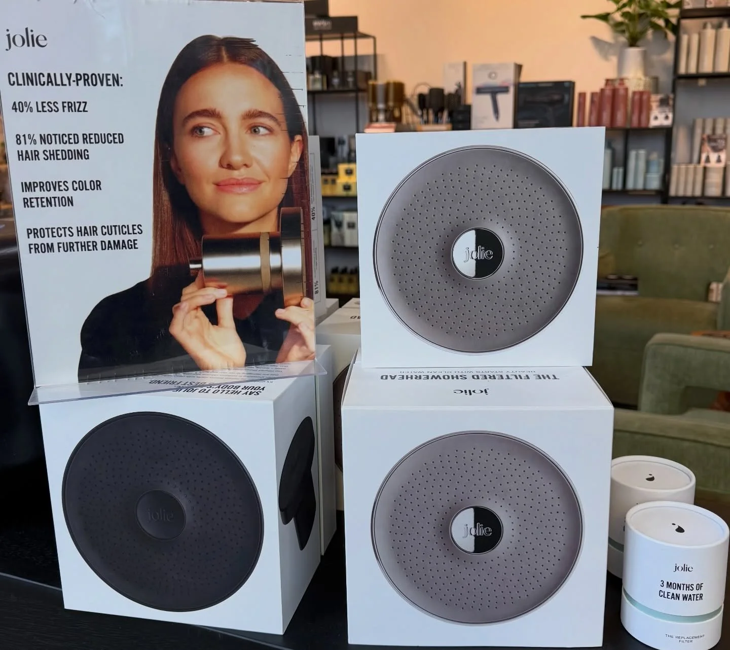 Noticing more hair shedding or frizz?  Clinically proven to enhance skin and hair, now available at FousheeSalonspa. 40% less frizz, 81% notice reduced hair shredding, improves color retention, and protects hair cuticles from further damage. #jolie #