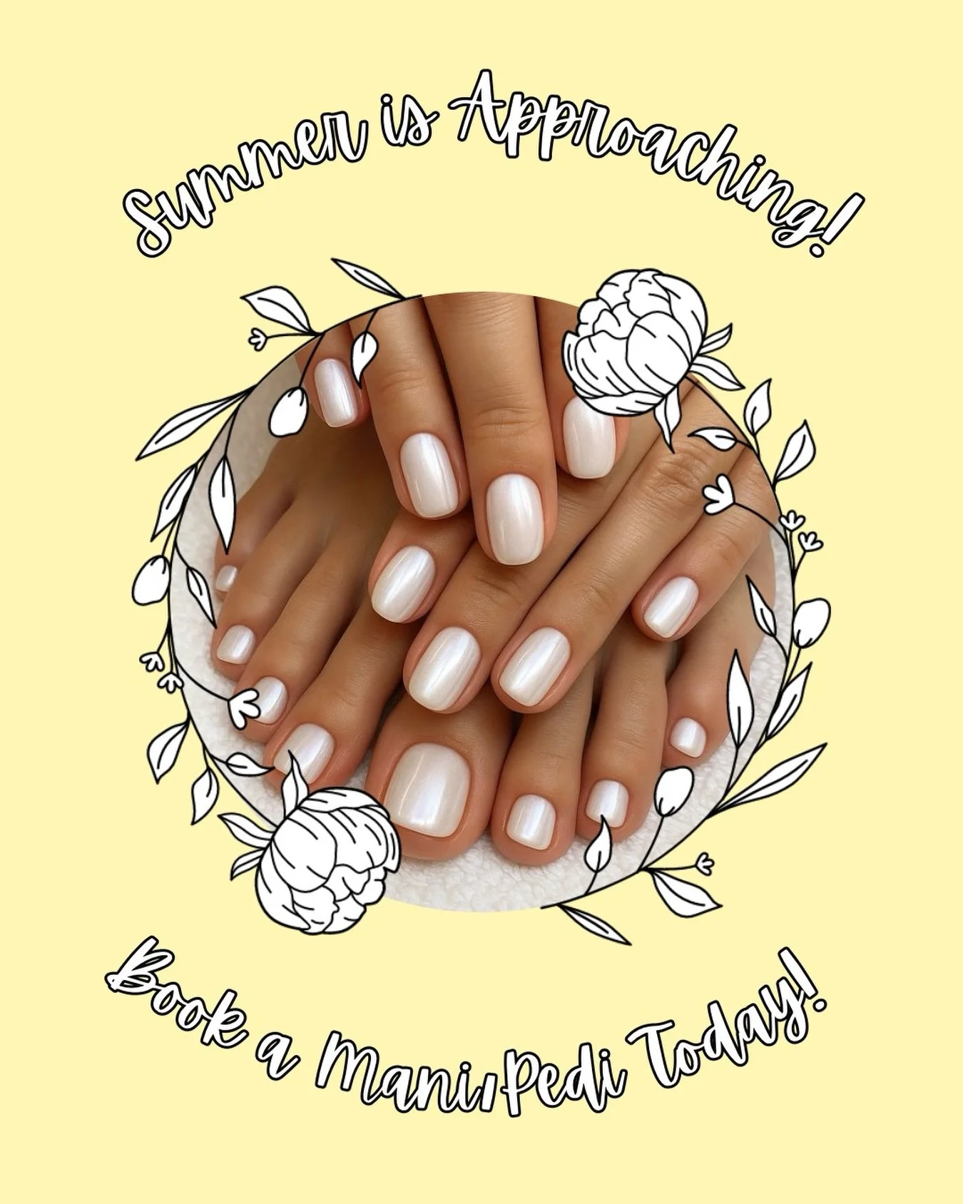 We know Mani-Pedi season is approaching! Book with us today!💅⭐️