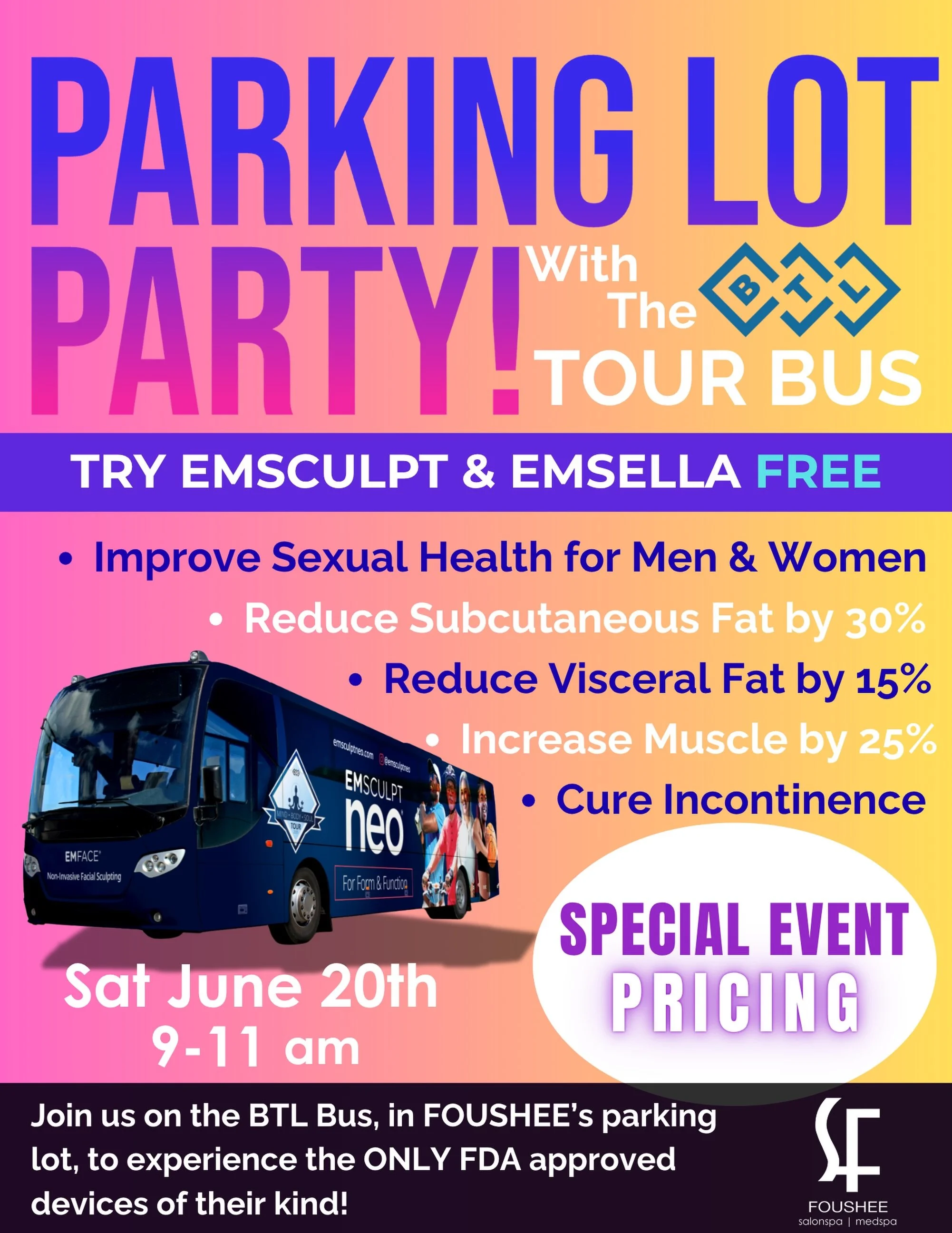 You are invited to join us for the BTL bus!!
#emsella #emsculptneo