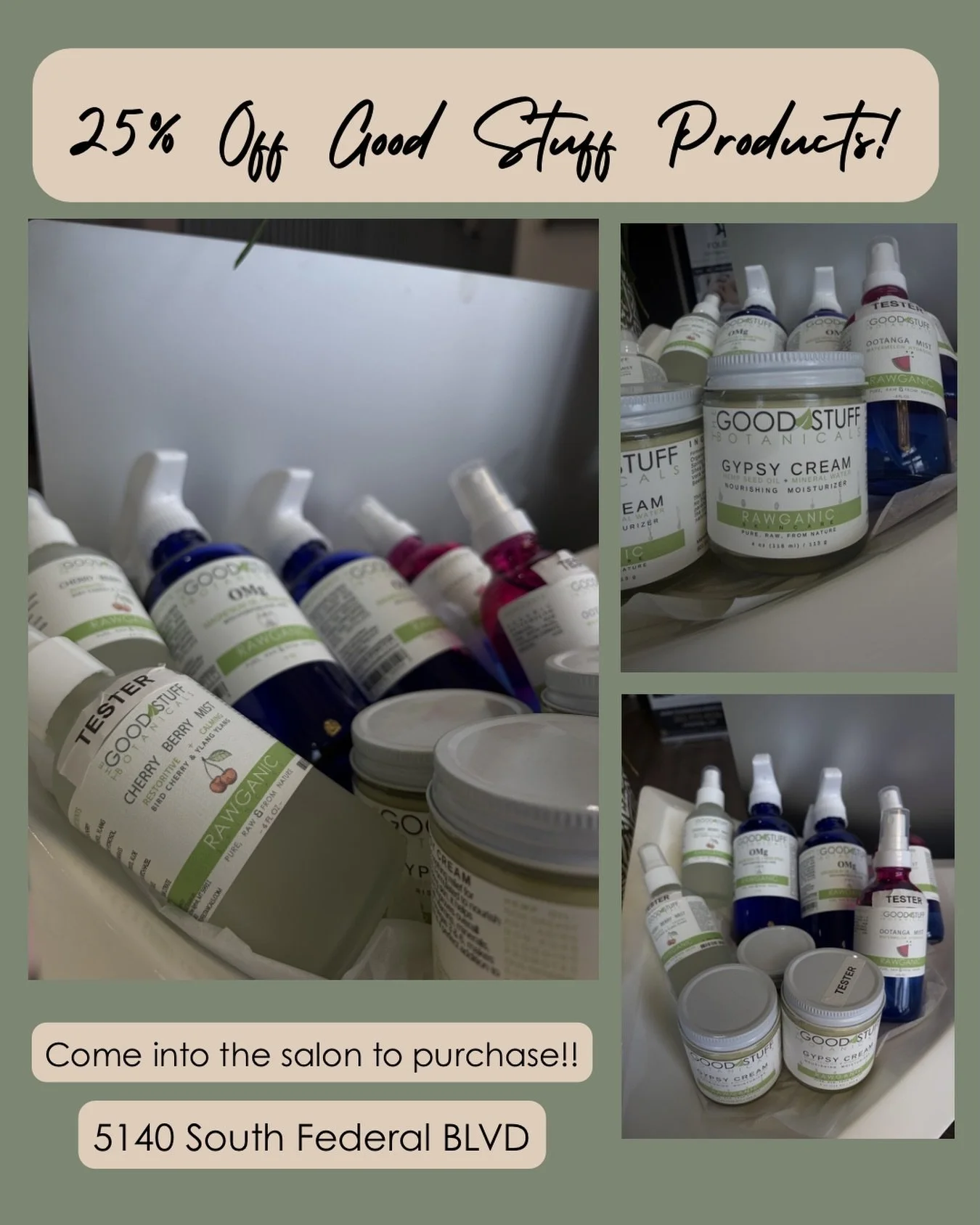 We have a special sale going for Good Stuff products!! Come into the salon soon because these products will go quick!
#fousheesalonspa #goodstuff
