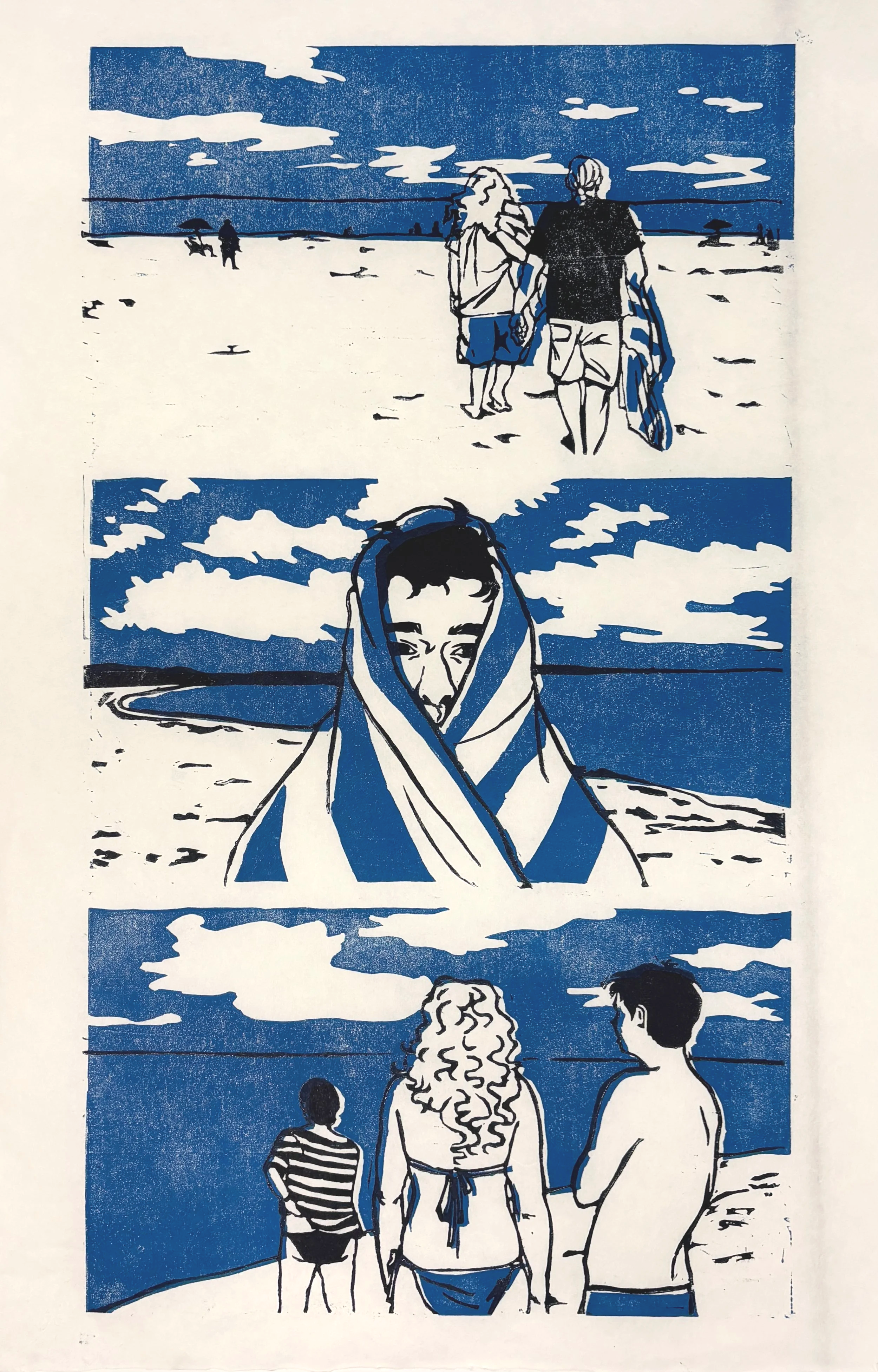 beach print two, 25.5" x 17", 2026