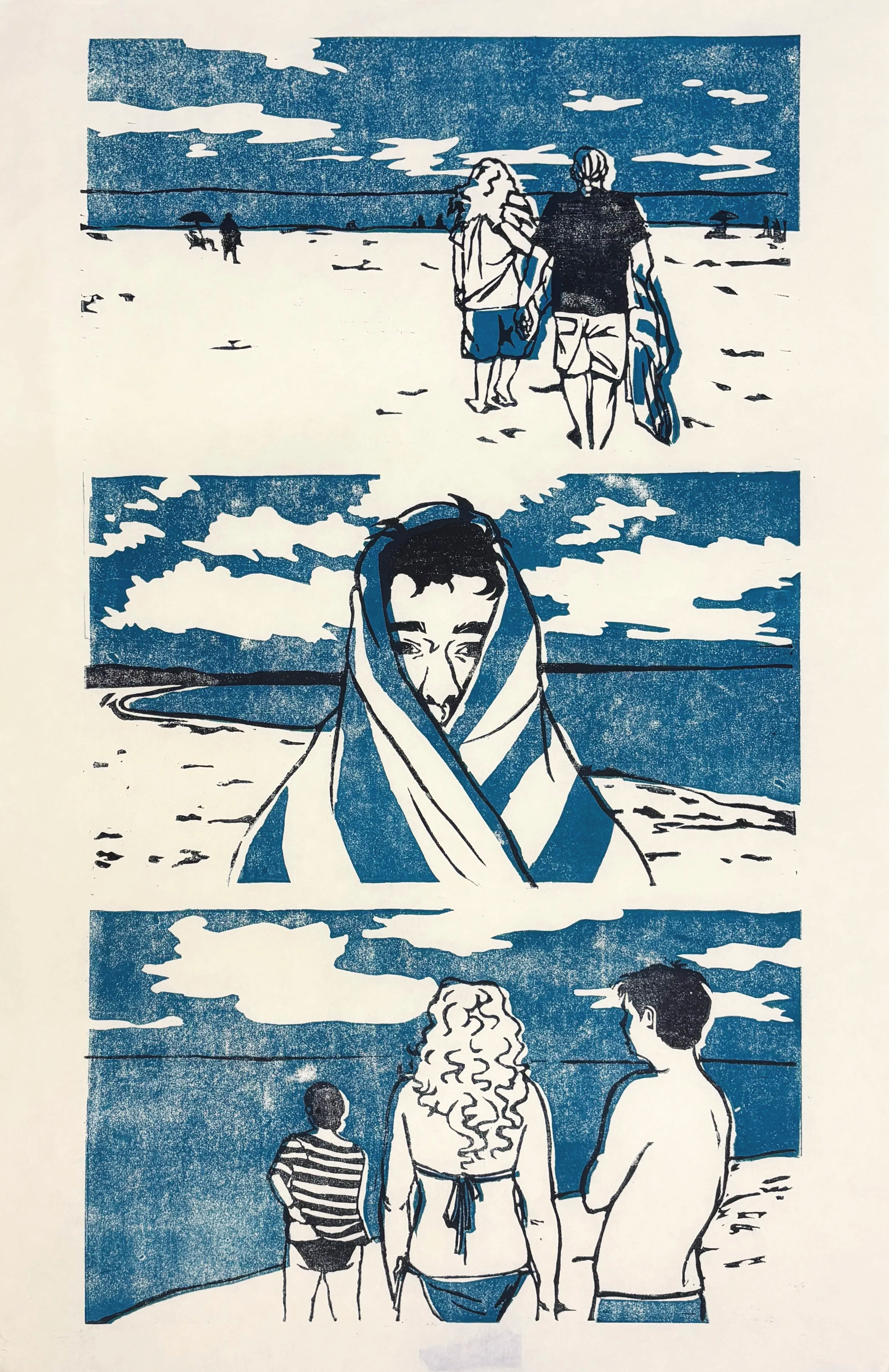 beach print one, 25.5" x 17", 2026