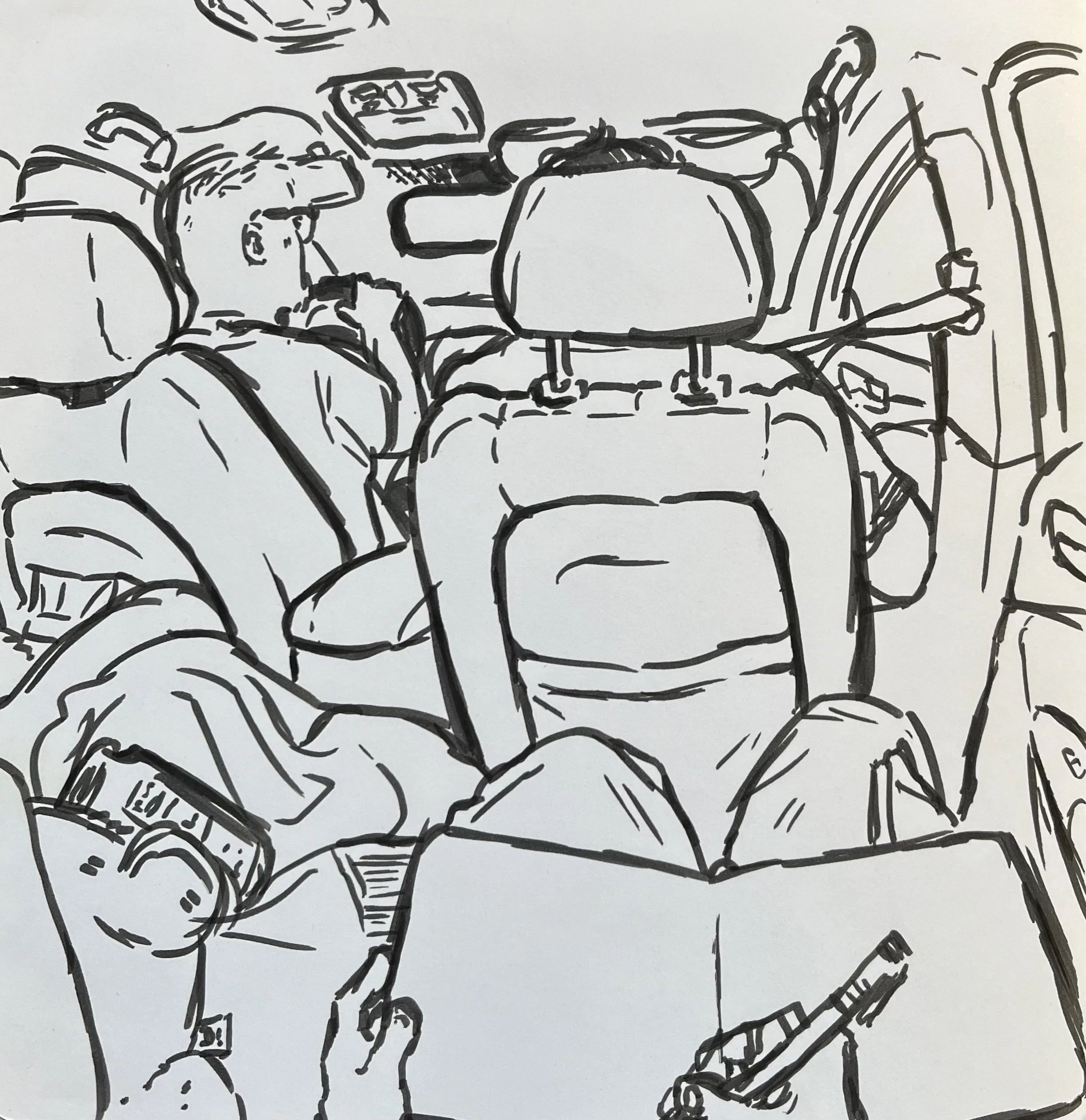 to deep creek, marker in sketchbook, 16”x8”, 2024