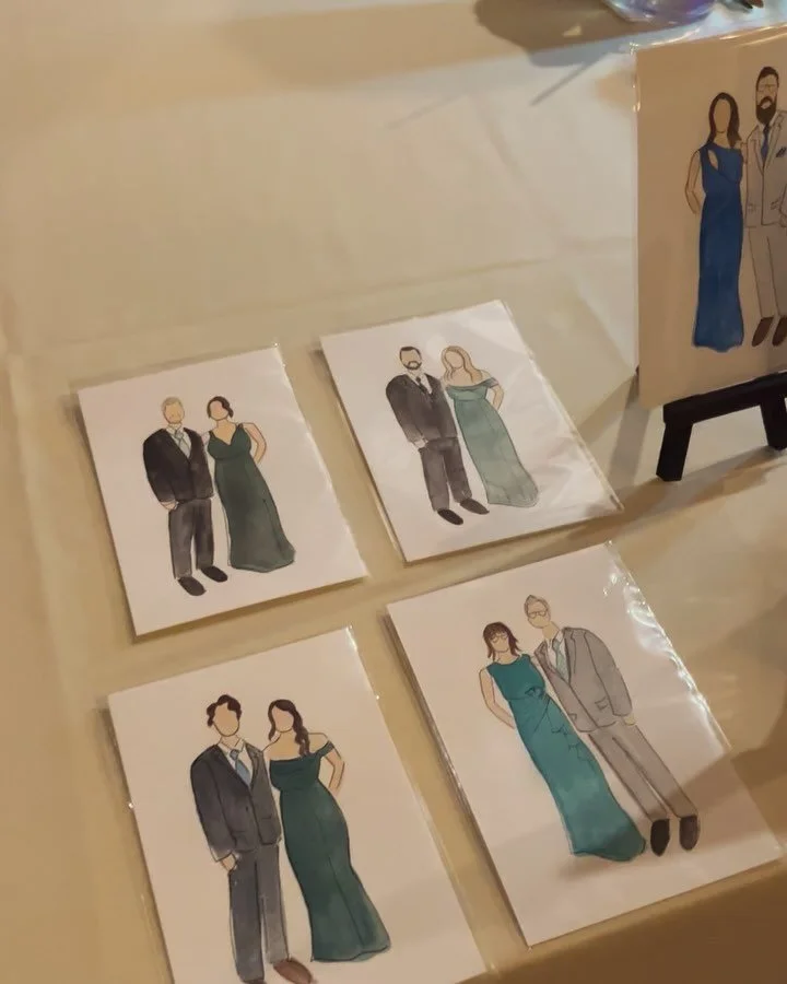 Thank you for having us Katie and Nick 💕💍✨
#liveportrait #weddingseason #njweddings #guestportraits #njevents #livepainter #watercolorpaintings