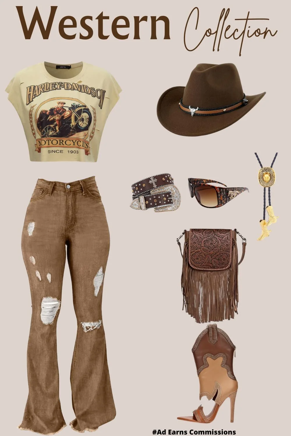  Western Collection: Edgy Biker Cowgirl 