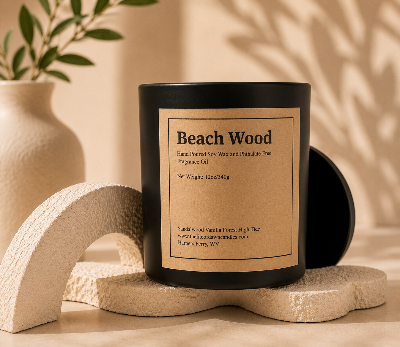 Beachwood Soy Wax Candle 12oz