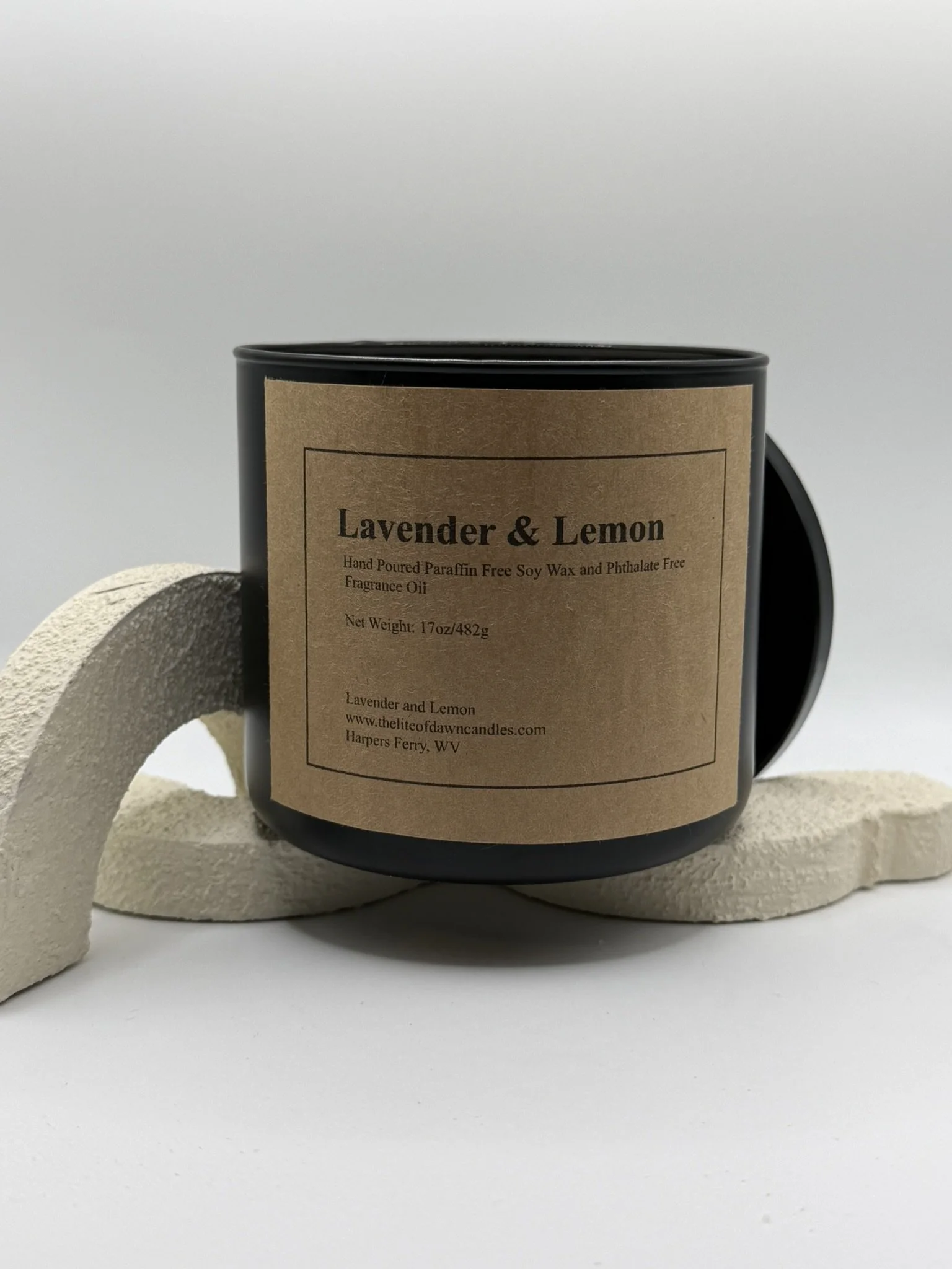 Lavender and Lemon Soy Wax Candle 17oz