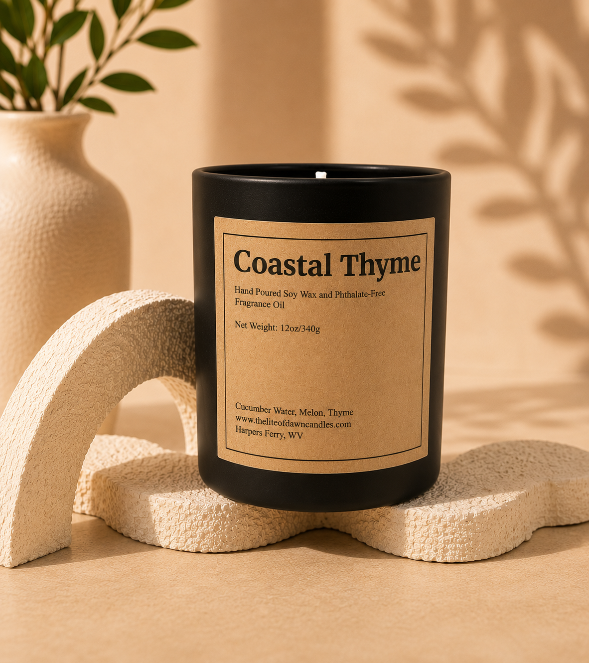 Costal Thyme Soy Wax Candle 12oz