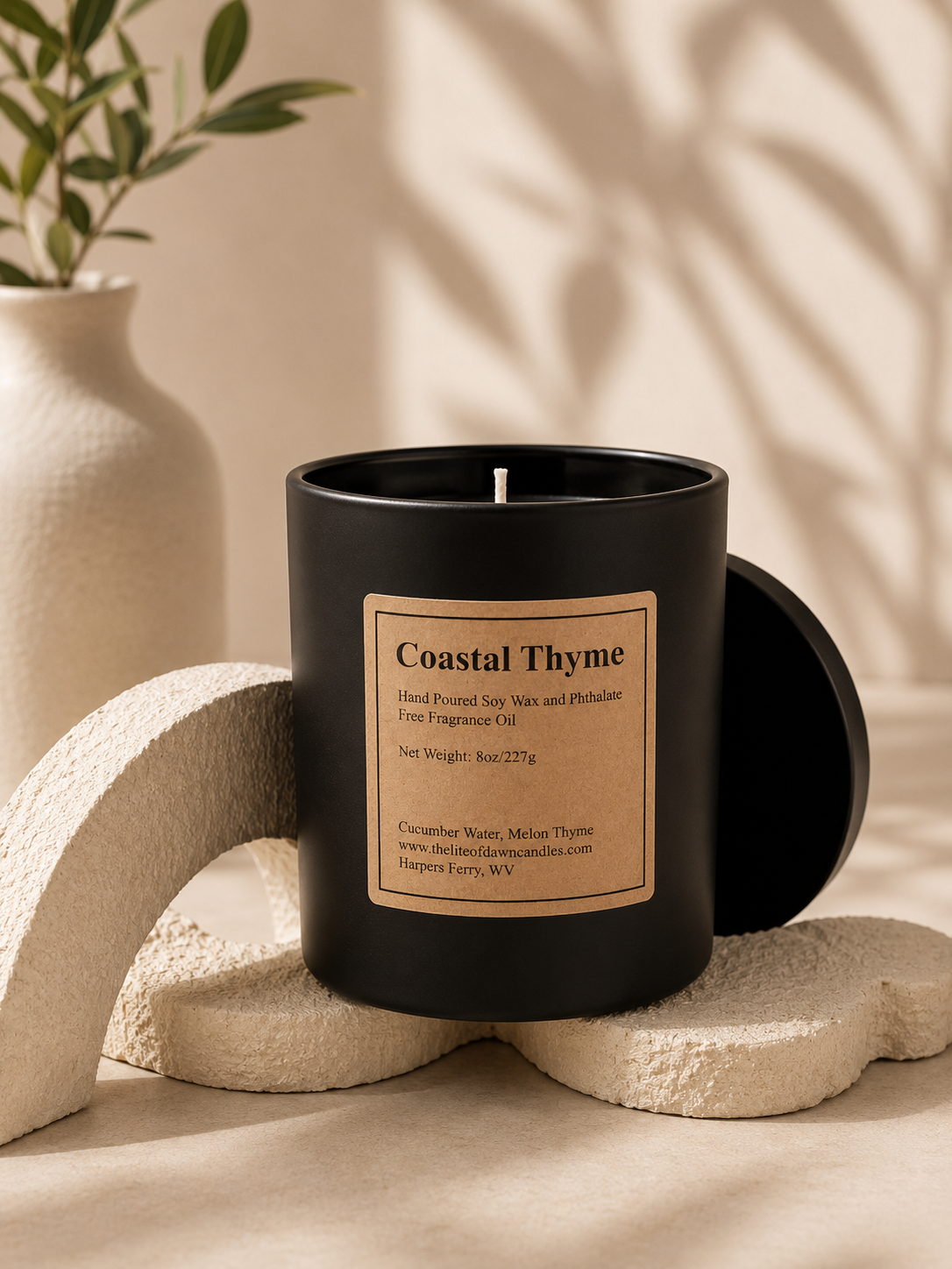 Coastal Thyme Soy Wax Candle 8oz