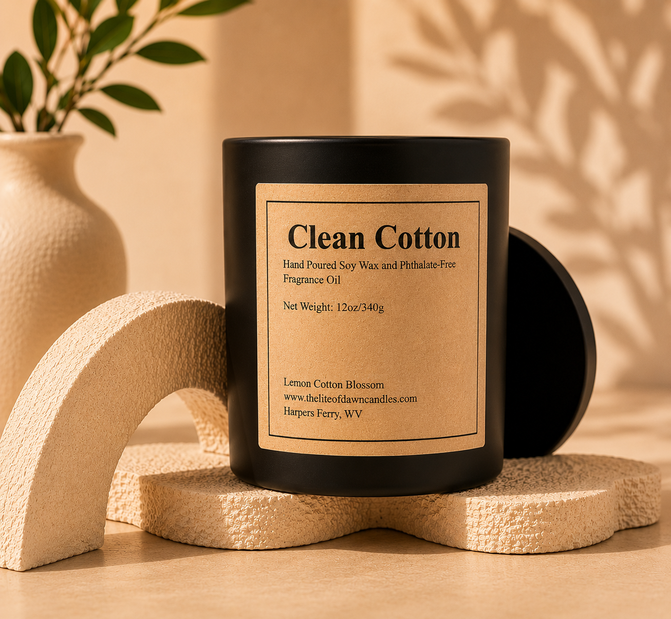 Clean Cotton Soy Wax Candle 12oz