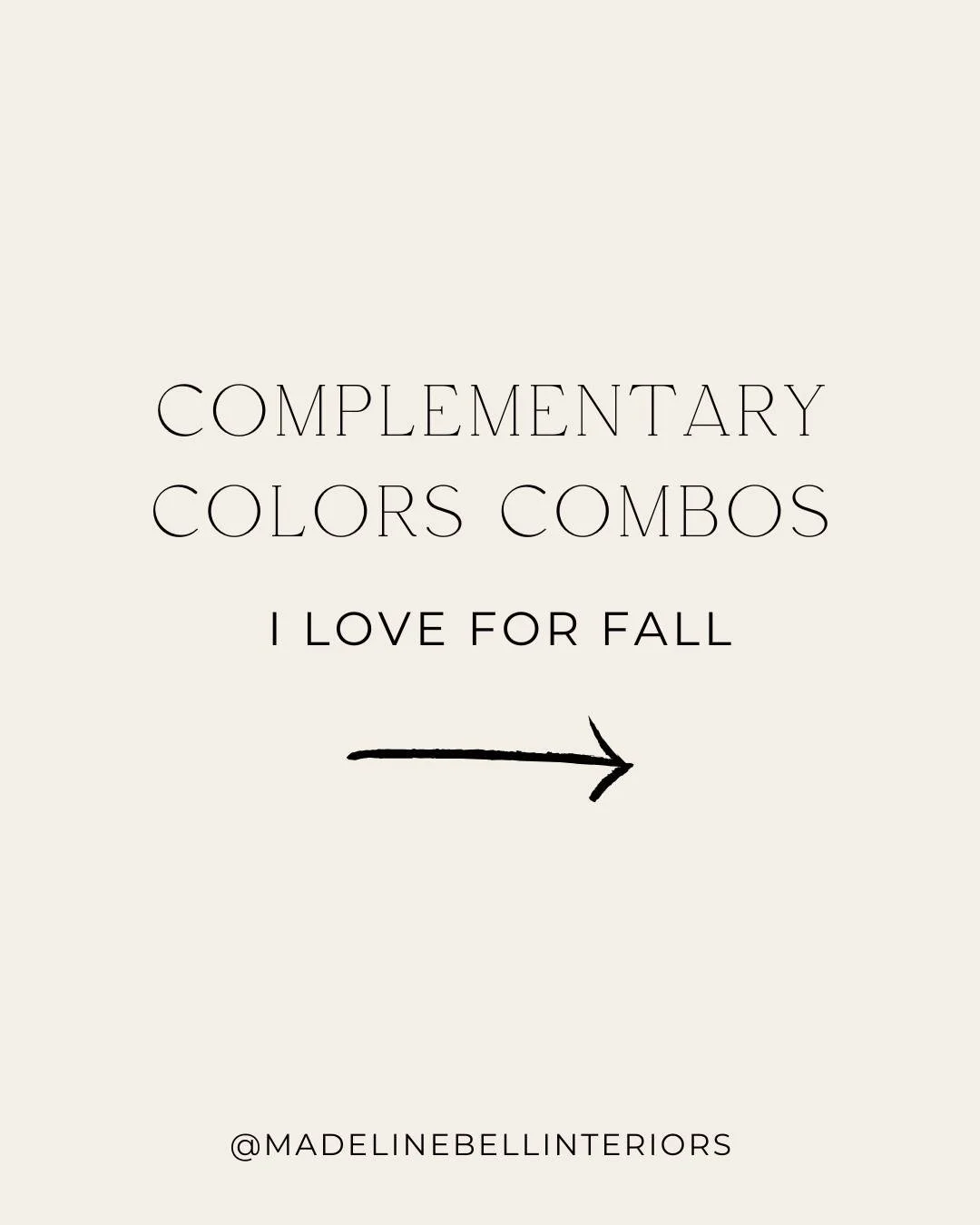 Opposites really do attract... at least on the color wheel. 🎨 Complementary colors are directly across from each other and when paired, they make each other pop! 

In design, the contrast adds depth and dimension. If you&rsquo;re looking to explore 