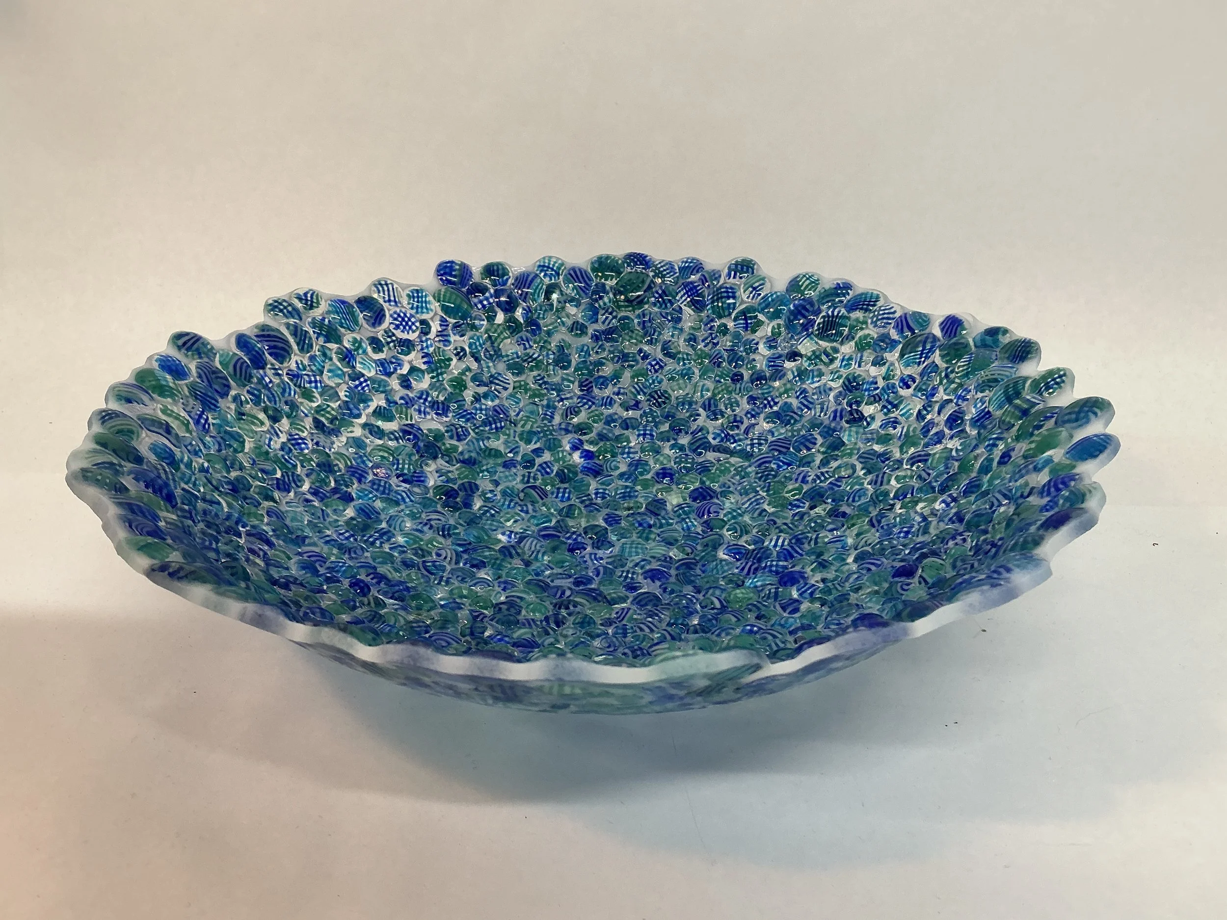 Cris-cross bead bowl
